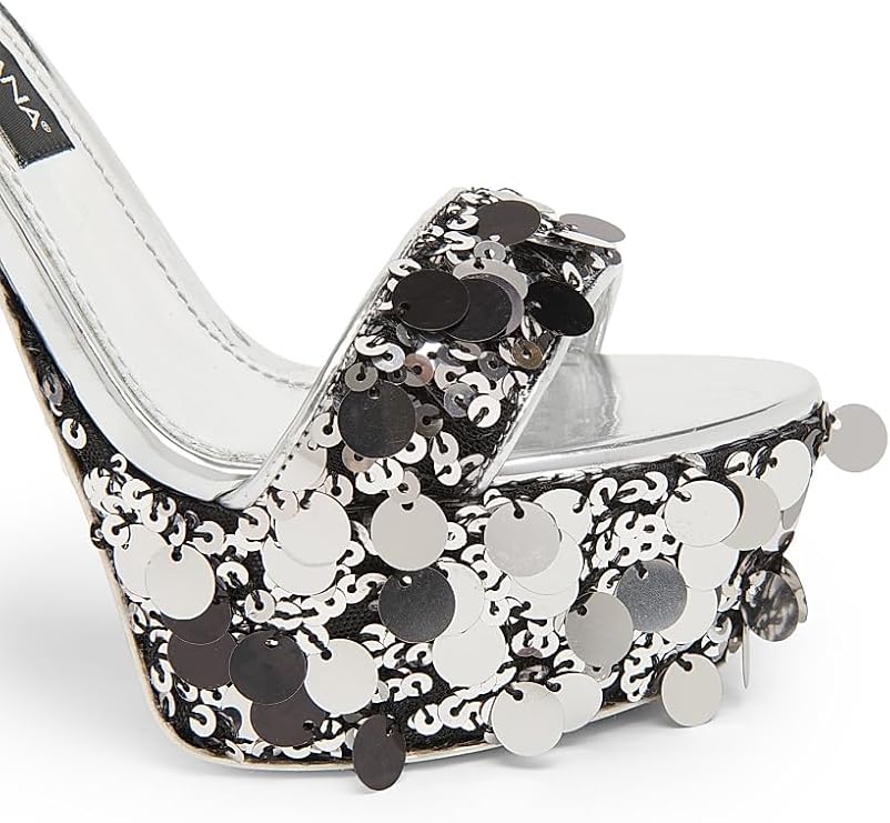 Paillettes 140MM Platform Sandals, 37 (7), Multi