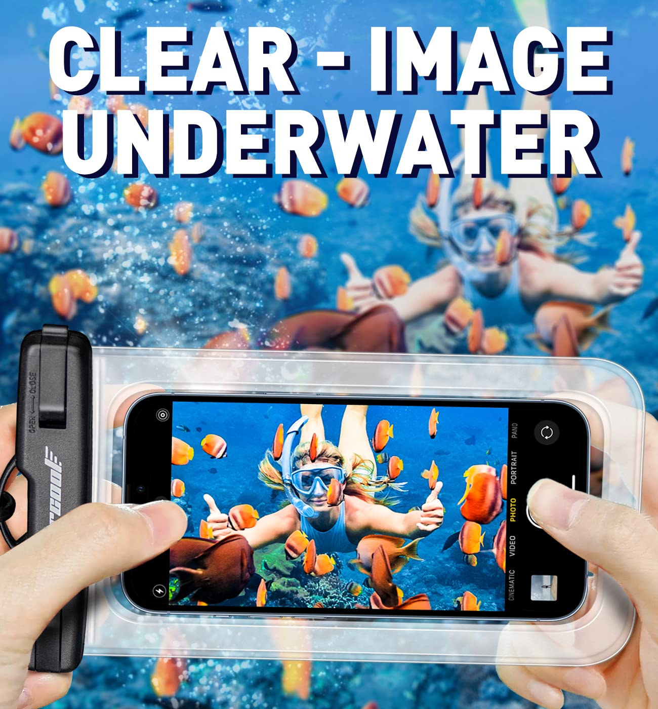 Hiearcool Waterproof Phone Pouch, Waterproof Phone Case for iPhone 16 15 14 13 Pro Max, IPX8 Cellphone Dry Bag Beach Cruise Ship Essentials 2Pack-8.3"