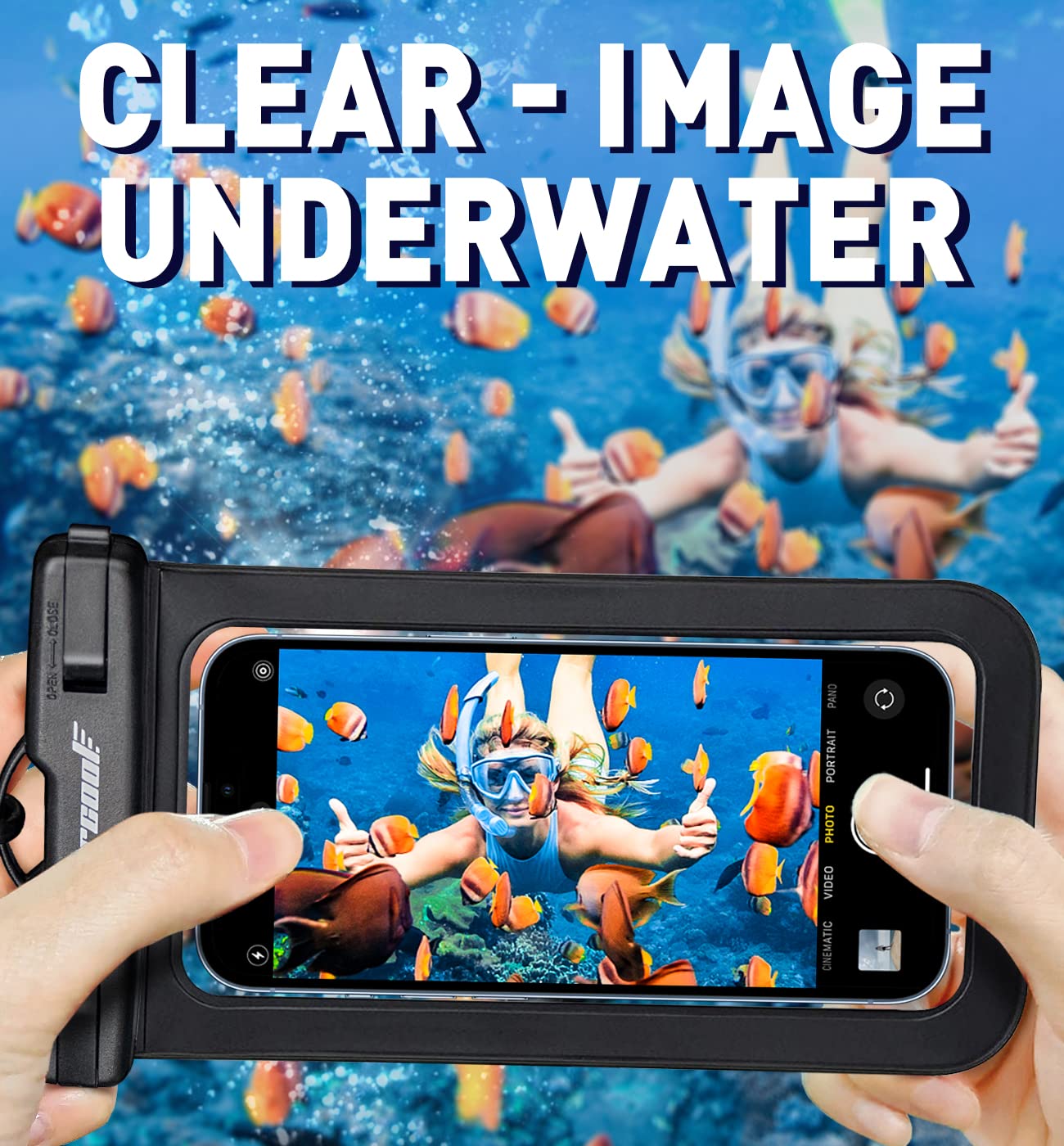 Hiearcool Waterproof Phone Pouch, Waterproof Phone Case for iPhone 16 15 14 13 Pro Max, IPX8 Cellphone Dry Bag Beach Cruise Ship Essentials 2Pack-8.3"