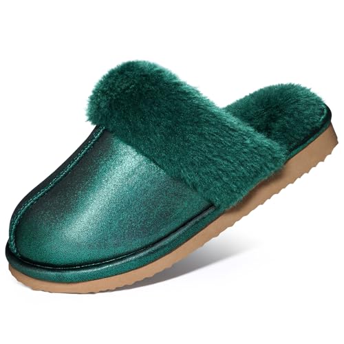 Litfun Women's Fuzzy Memory Foam Slippers Fluffy Winter House Shoes Indoor and Outdoor