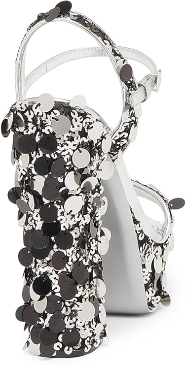 Paillettes 140MM Platform Sandals, 37 (7), Multi