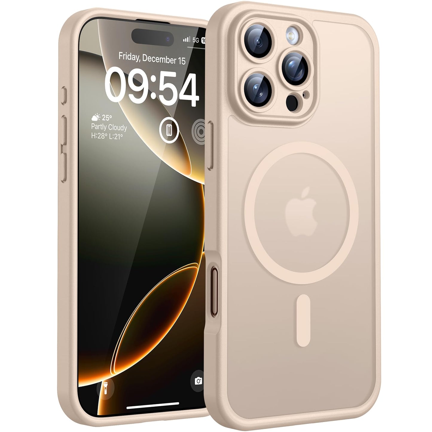 TOCOL for iPhone 16 Pro Max Case, Compatible with Magsafe, Full Camera Protection, Drop Protection, Magnetic Translucent Matte Back Bumper Phone Case for 16 Pro Max 6.9-Inch (Black)