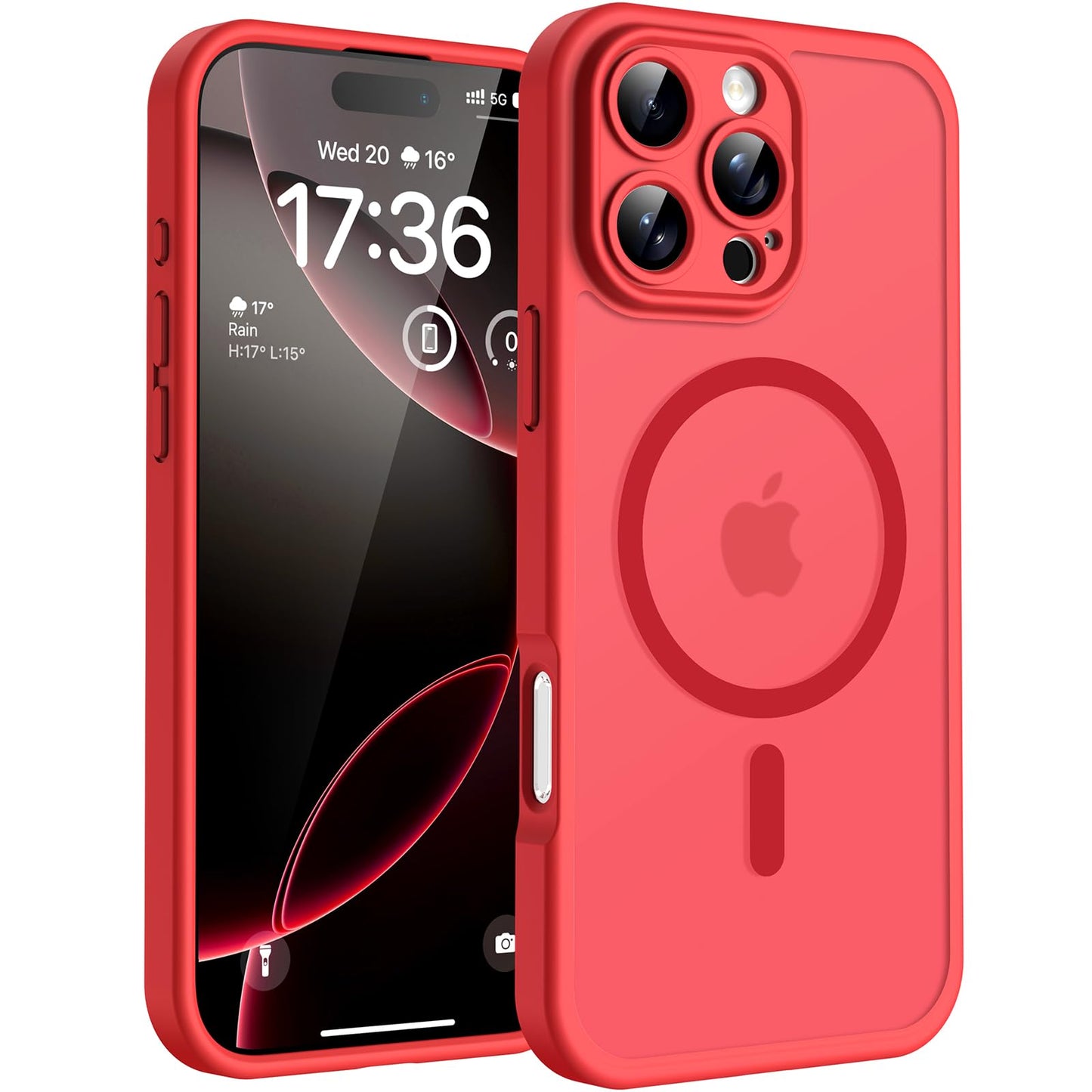 TOCOL for iPhone 16 Pro Max Case, Compatible with Magsafe, Full Camera Protection, Drop Protection, Magnetic Translucent Matte Back Bumper Phone Case for 16 Pro Max 6.9-Inch (Black)