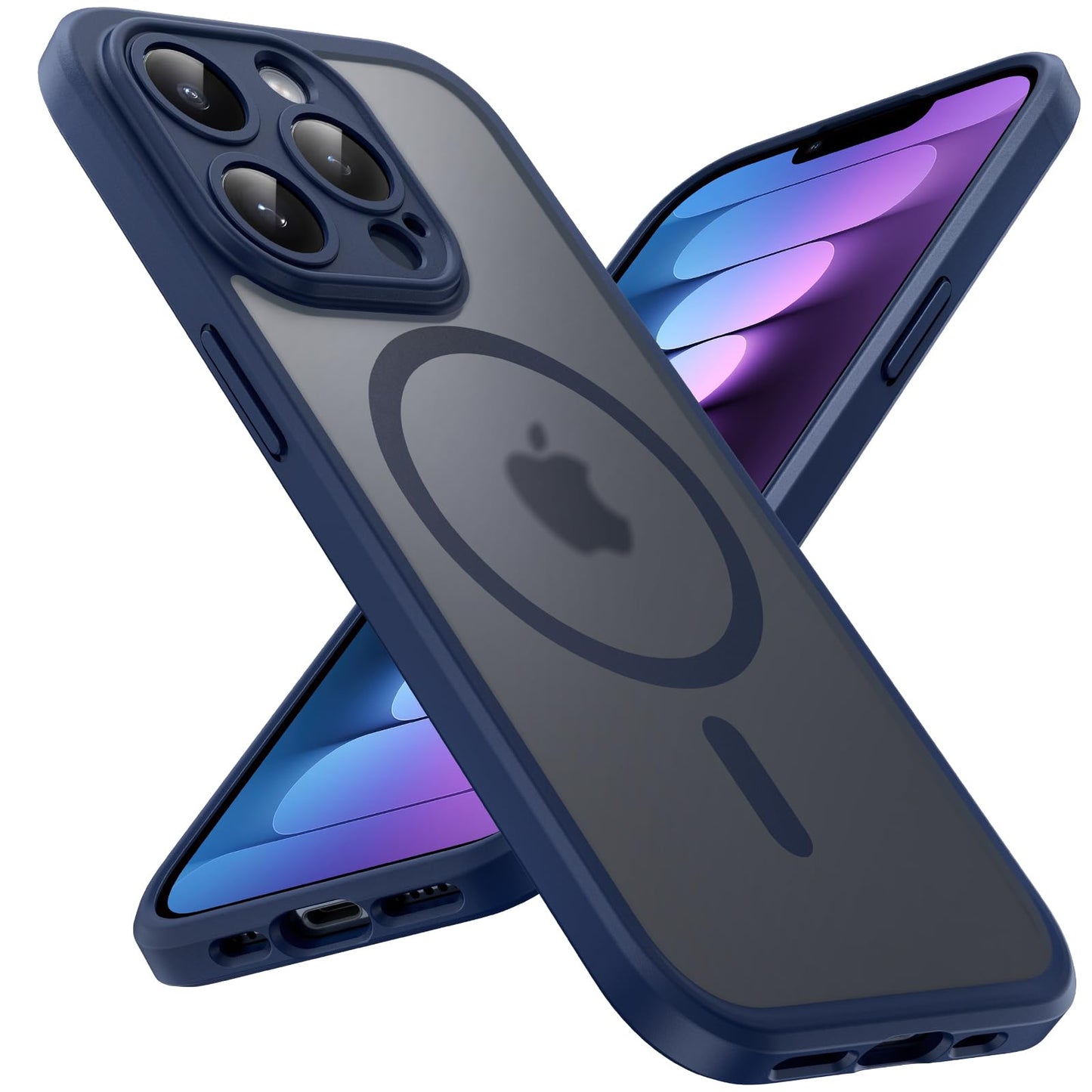 TOCOL for iPhone 16 Pro Max Case, Compatible with Magsafe, Full Camera Protection, Drop Protection, Magnetic Translucent Matte Back Bumper Phone Case for 16 Pro Max 6.9-Inch (Black)