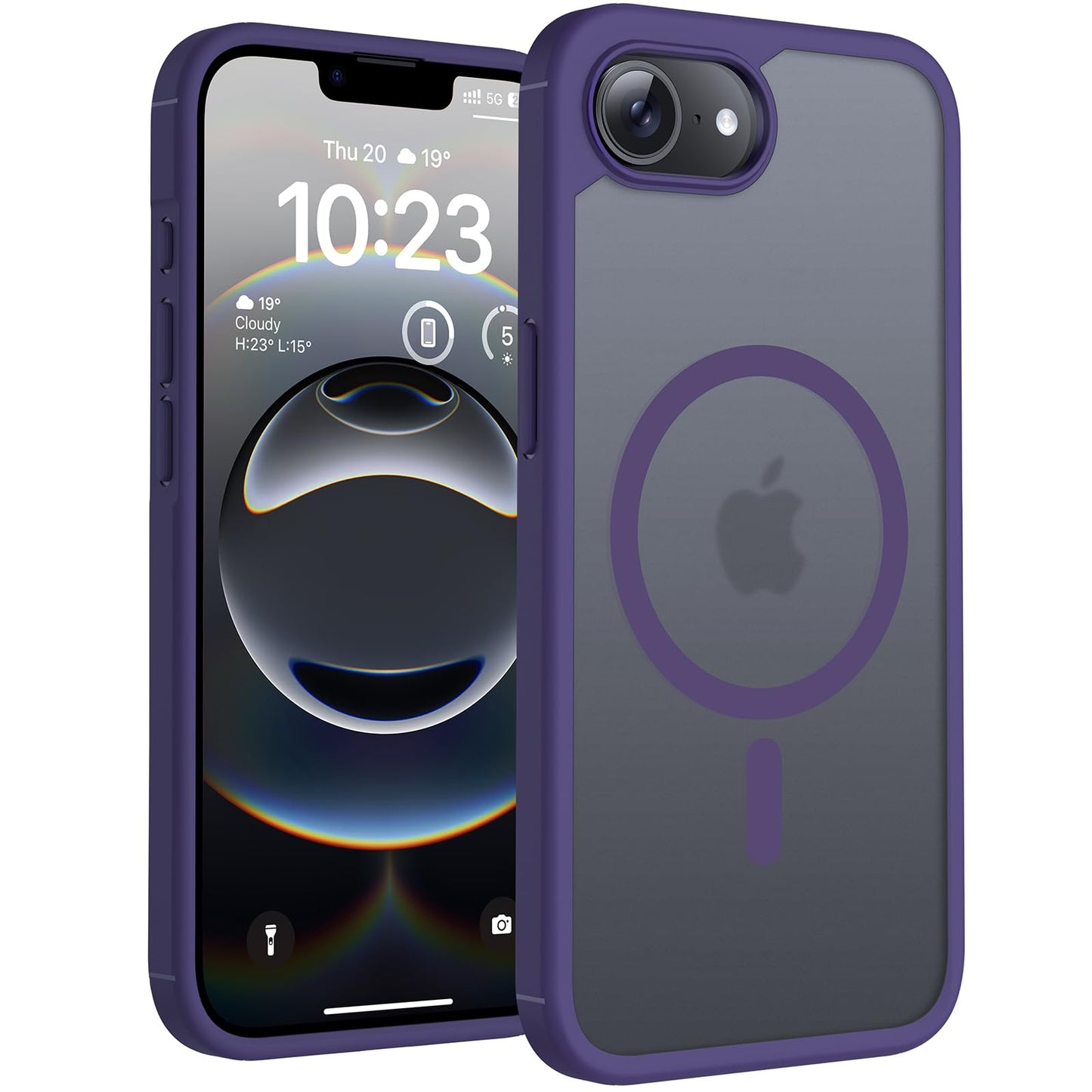 TOCOL for iPhone 16 Pro Max Case, Compatible with Magsafe, Full Camera Protection, Drop Protection, Magnetic Translucent Matte Back Bumper Phone Case for 16 Pro Max 6.9-Inch (Black)