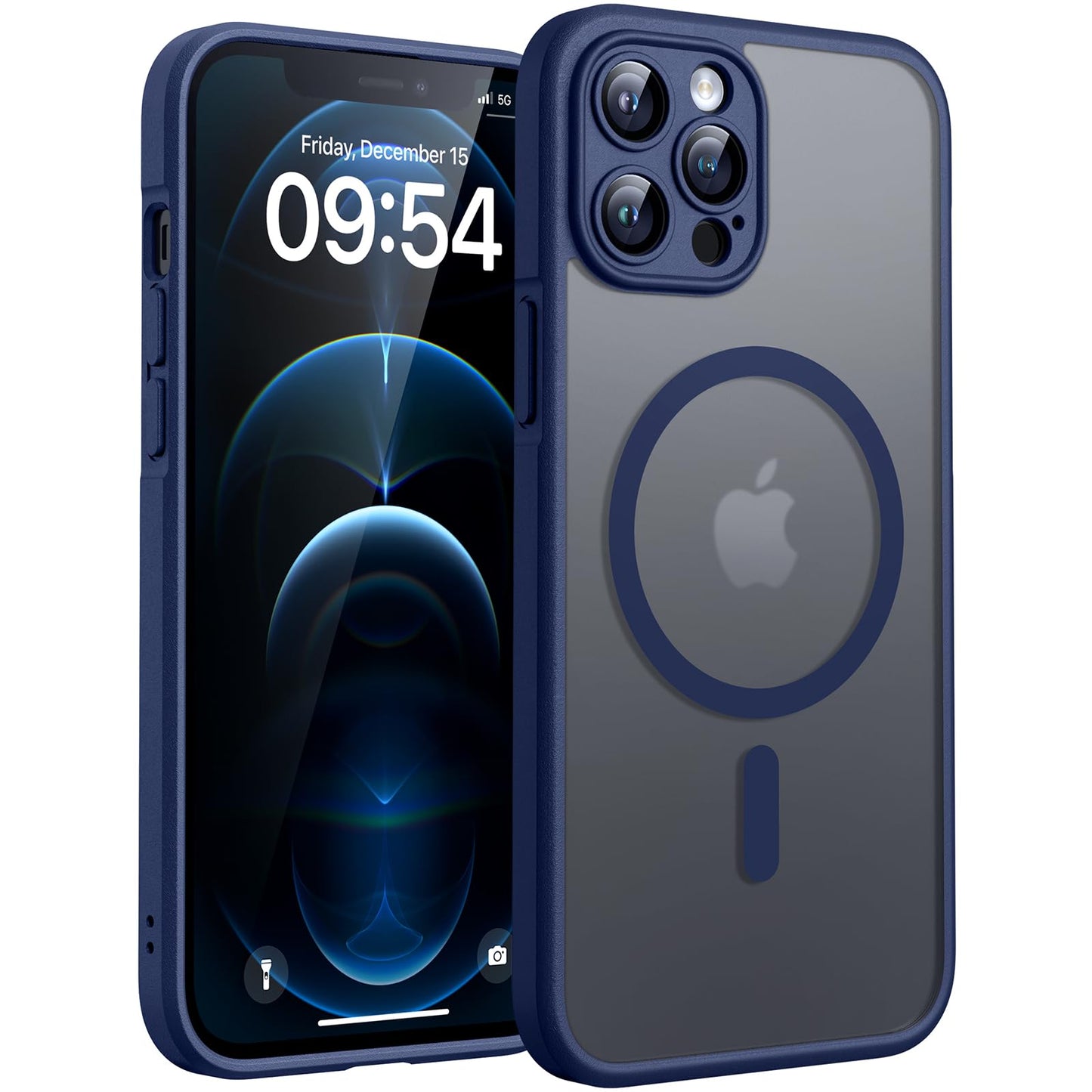 TOCOL for iPhone 16 Pro Max Case, Compatible with Magsafe, Full Camera Protection, Drop Protection, Magnetic Translucent Matte Back Bumper Phone Case for 16 Pro Max 6.9-Inch (Black)