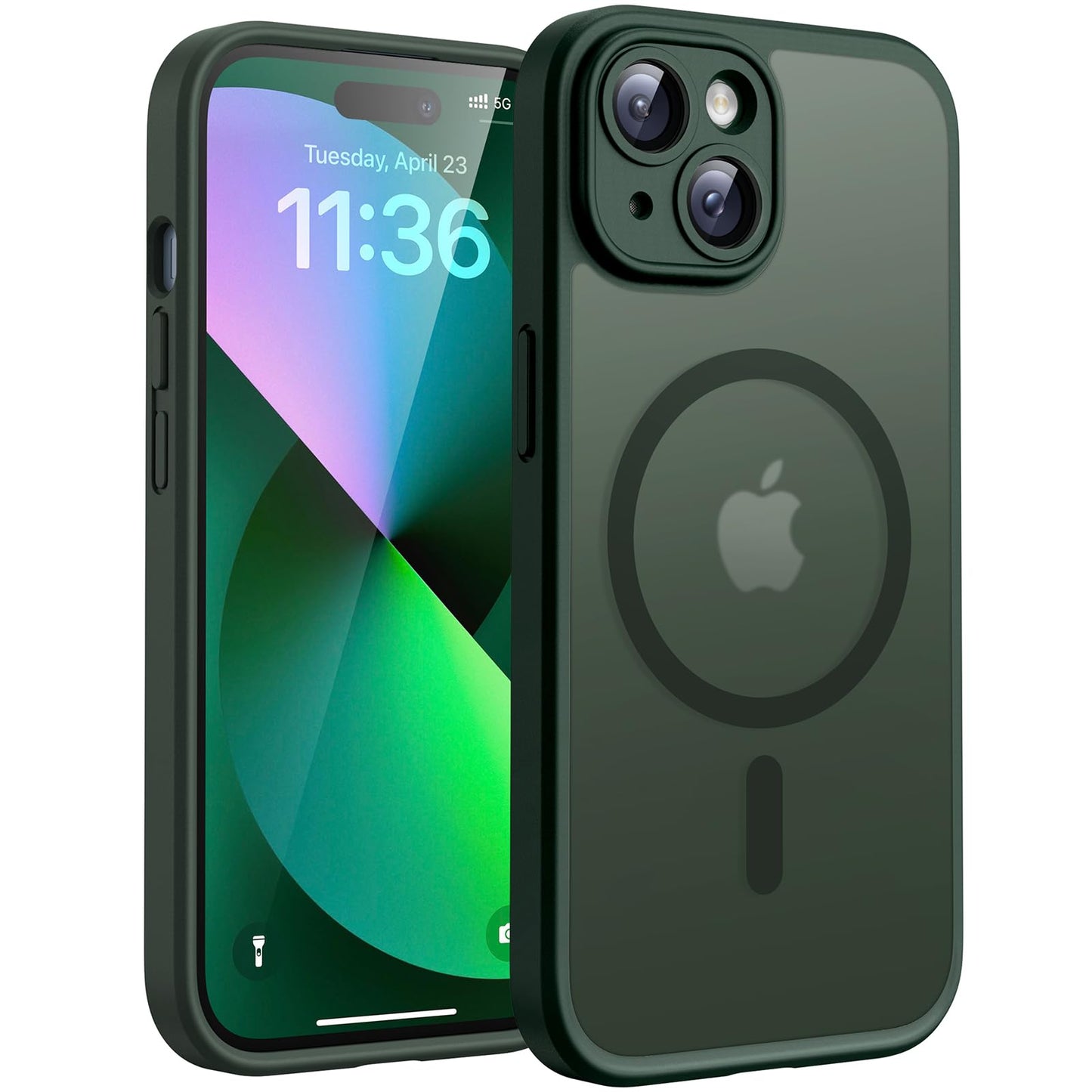 TOCOL for iPhone 16 Pro Max Case, Compatible with Magsafe, Full Camera Protection, Drop Protection, Magnetic Translucent Matte Back Bumper Phone Case for 16 Pro Max 6.9-Inch (Black)