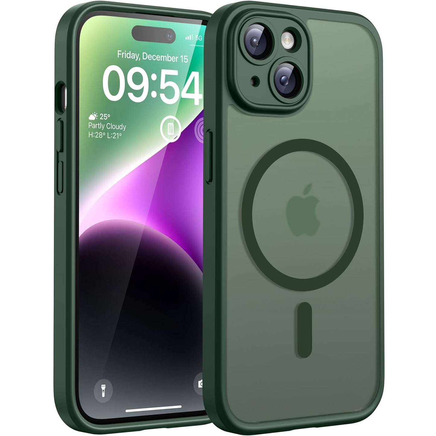 TOCOL for iPhone 16 Pro Max Case, Compatible with Magsafe, Full Camera Protection, Drop Protection, Magnetic Translucent Matte Back Bumper Phone Case for 16 Pro Max 6.9-Inch (Black)