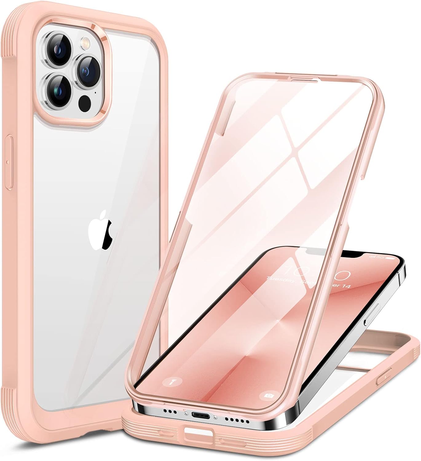 Miracase Magnetic for iPhone 16 Pro Max Case 6.9'' [Compatible with MagSafe] Full-Body Phone case with Built-in Glass Screen Protector& Camera Protector,Drop Proof 16 Pro Max Cover,Desert Brown