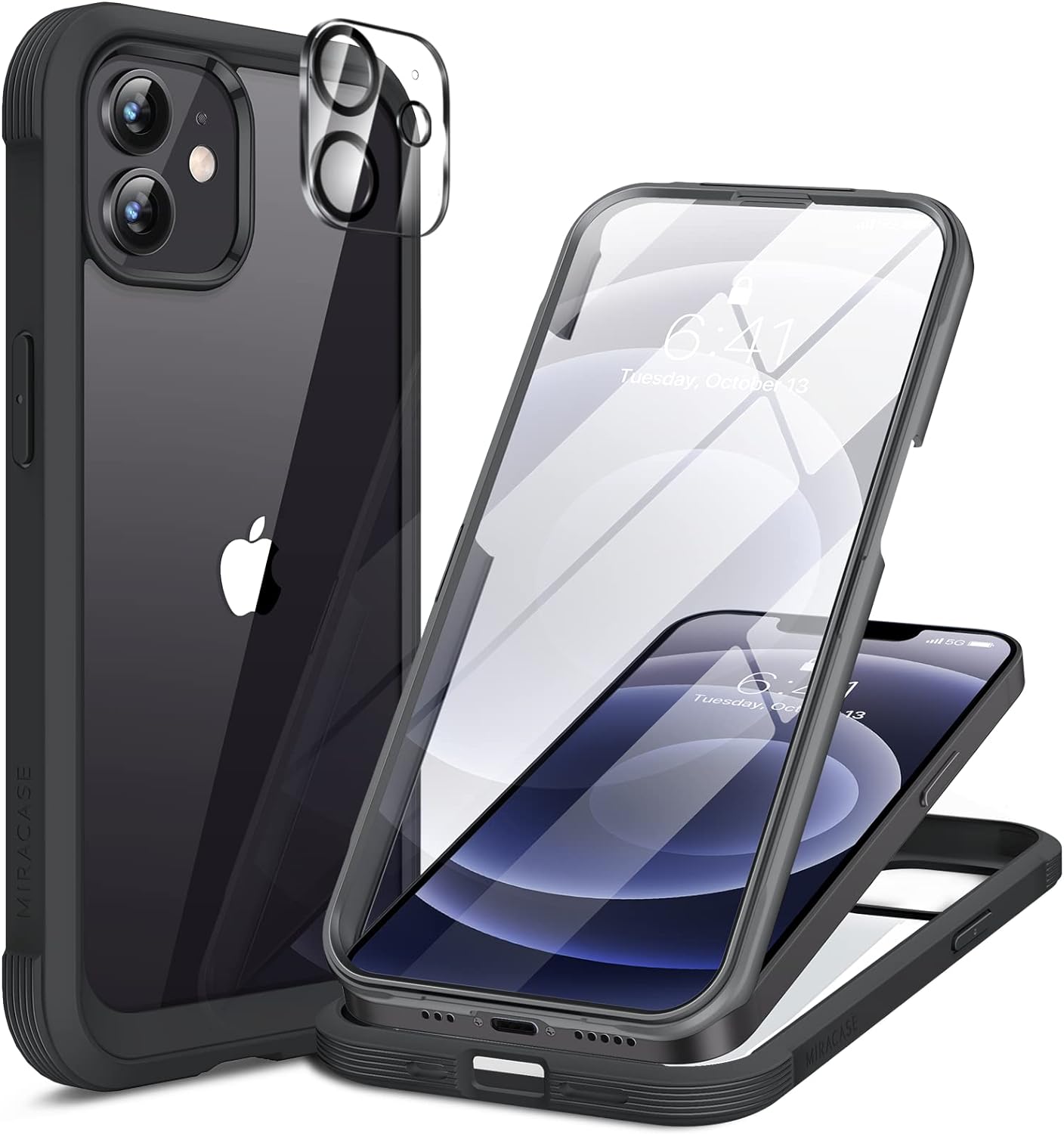 Miracase Magnetic for iPhone 16 Pro Max Case 6.9'' [Compatible with MagSafe] Full-Body Phone case with Built-in Glass Screen Protector& Camera Protector,Drop Proof 16 Pro Max Cover,Desert Brown