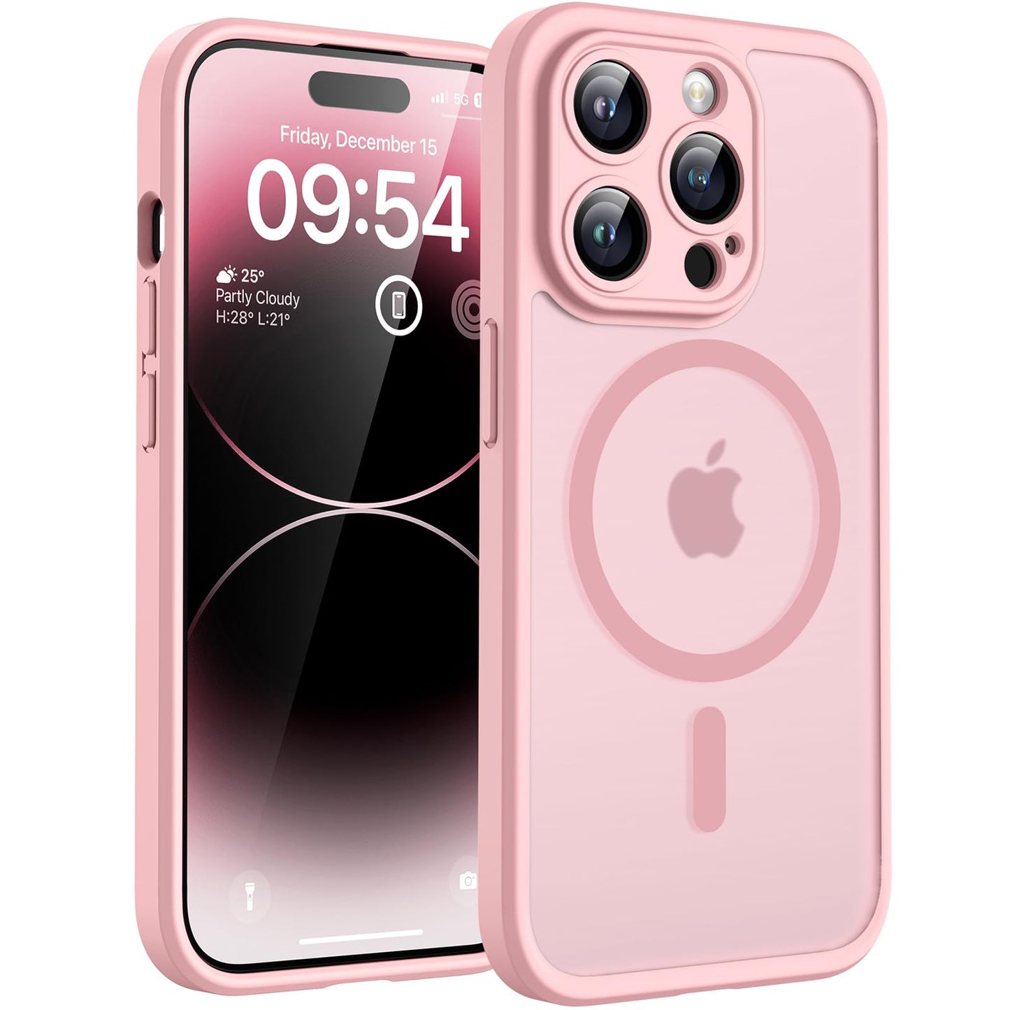 TOCOL for iPhone 16 Pro Max Case, Compatible with Magsafe, Full Camera Protection, Drop Protection, Magnetic Translucent Matte Back Bumper Phone Case for 16 Pro Max 6.9-Inch (Black)