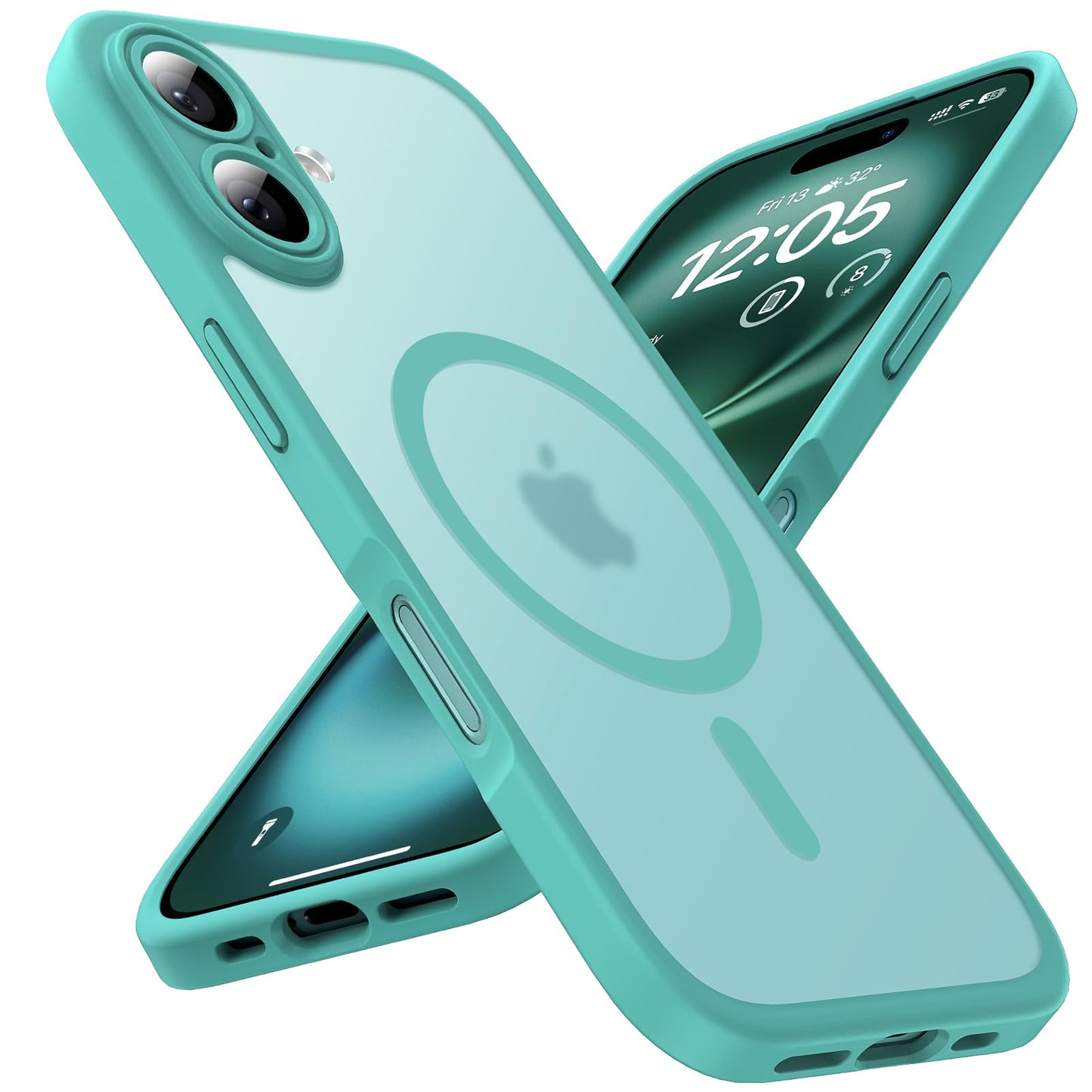 TOCOL for iPhone 16 Pro Max Case, Compatible with Magsafe, Full Camera Protection, Drop Protection, Magnetic Translucent Matte Back Bumper Phone Case for 16 Pro Max 6.9-Inch (Black)