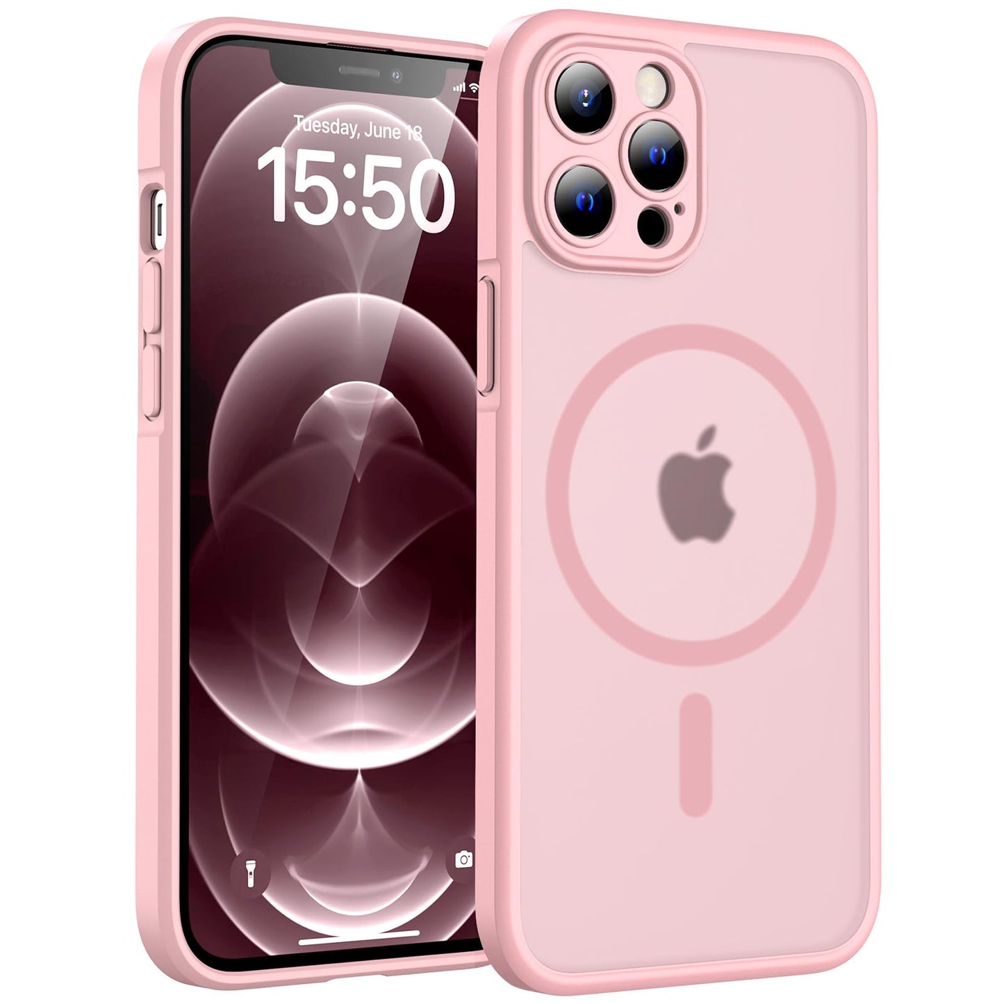 TOCOL for iPhone 16 Pro Max Case, Compatible with Magsafe, Full Camera Protection, Drop Protection, Magnetic Translucent Matte Back Bumper Phone Case for 16 Pro Max 6.9-Inch (Black)