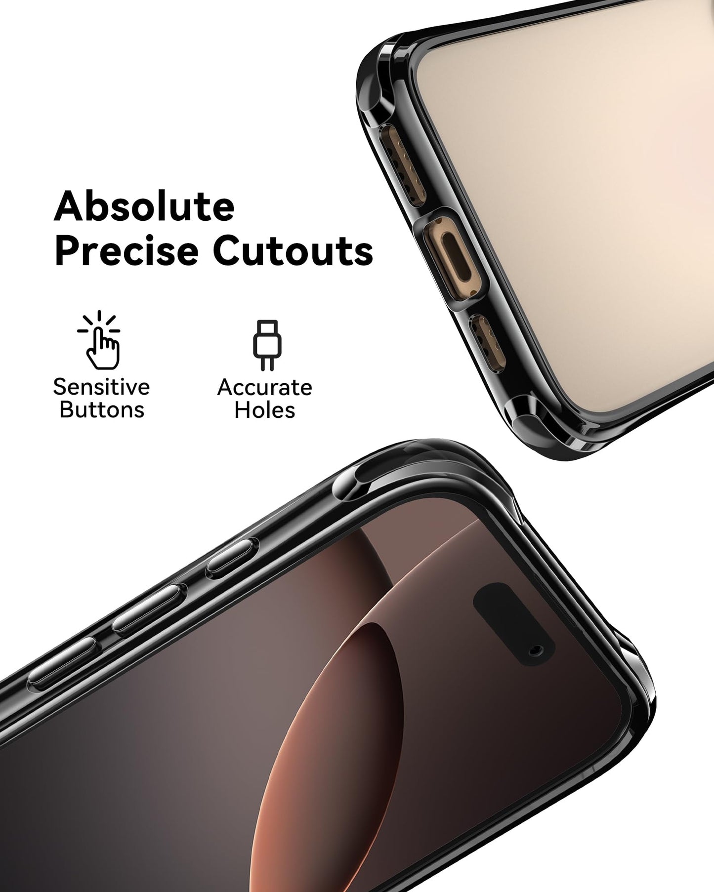Mkeke for iPhone 16 Pro Max Case Clear [Not-Yellowing] [Military-Grade Drop Protection] Shockproof Protective Clear iPhone 16 Pro Max Case Phone Bumper case for Apple 6.9 inch 2024