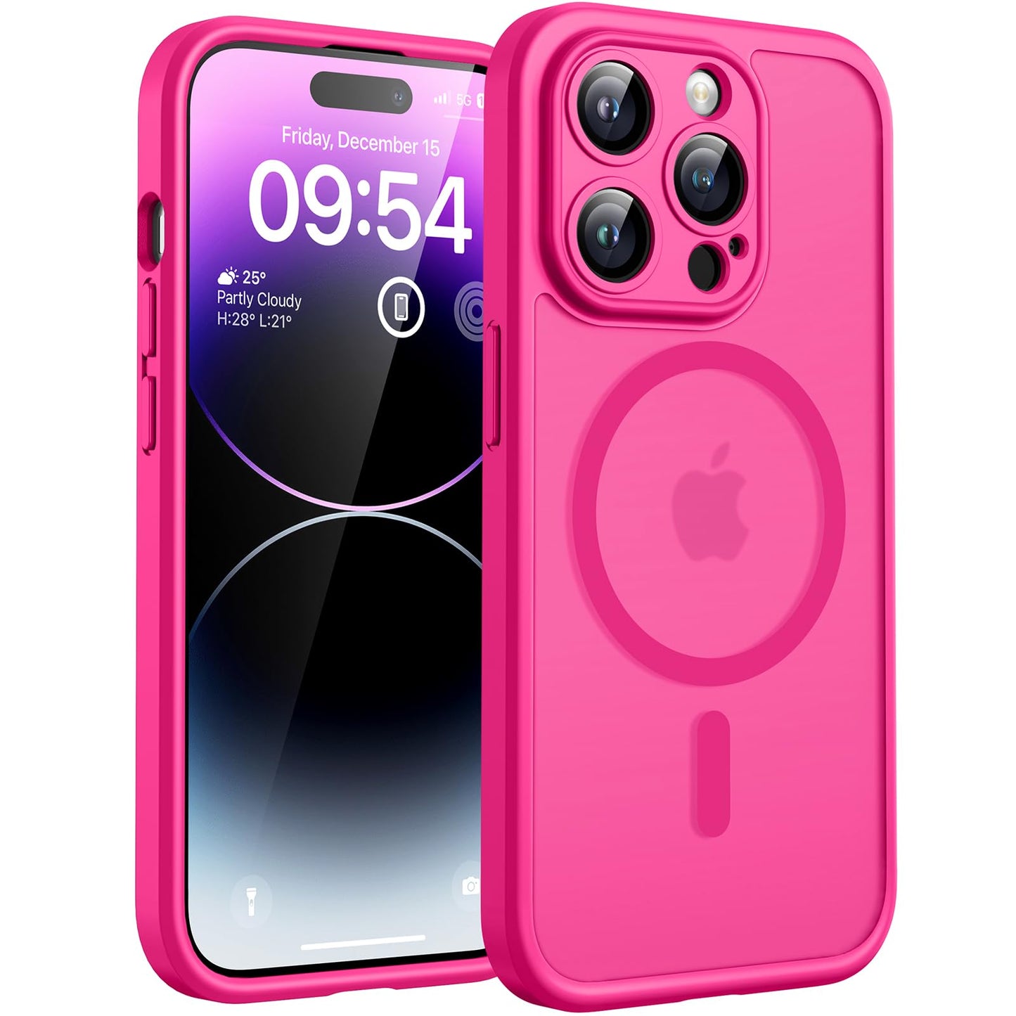 TOCOL for iPhone 16 Pro Max Case, Compatible with Magsafe, Full Camera Protection, Drop Protection, Magnetic Translucent Matte Back Bumper Phone Case for 16 Pro Max 6.9-Inch (Black)