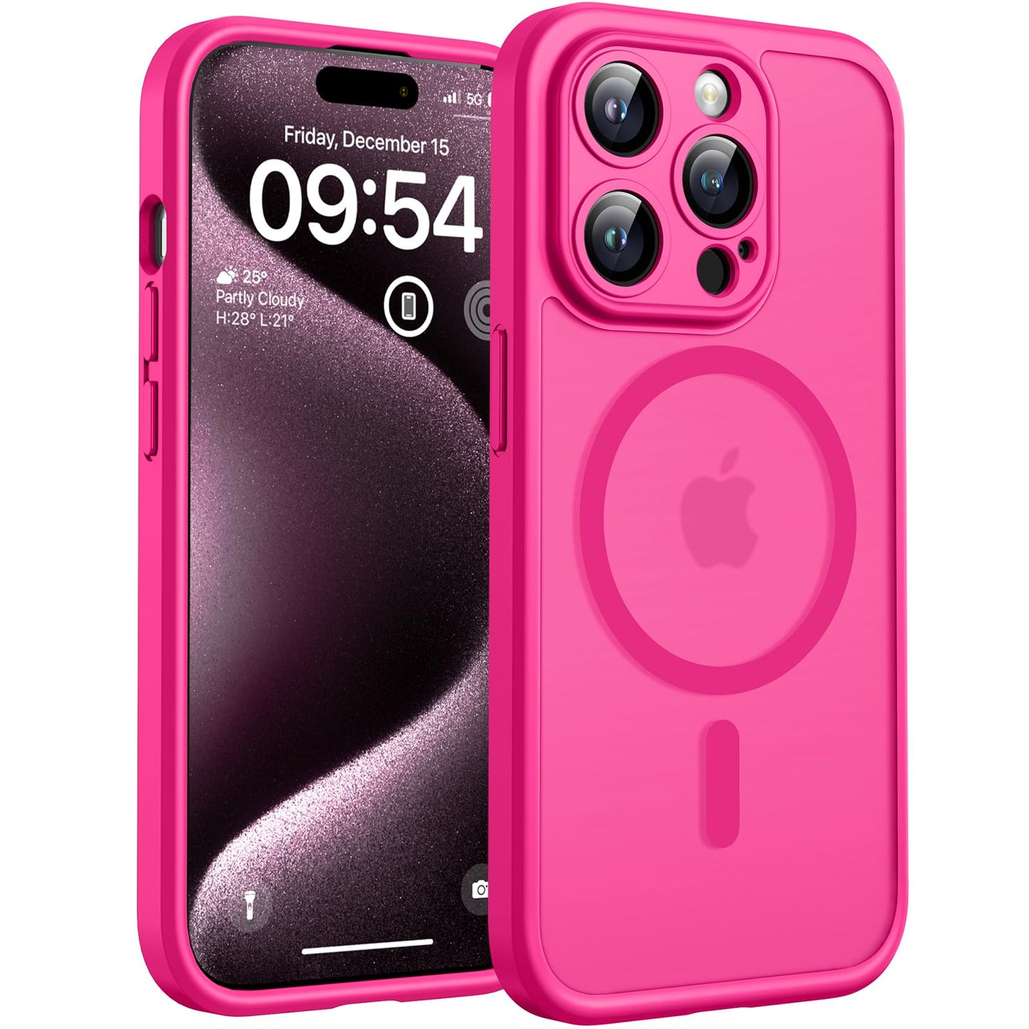TOCOL for iPhone 16 Pro Max Case, Compatible with Magsafe, Full Camera Protection, Drop Protection, Magnetic Translucent Matte Back Bumper Phone Case for 16 Pro Max 6.9-Inch (Black)