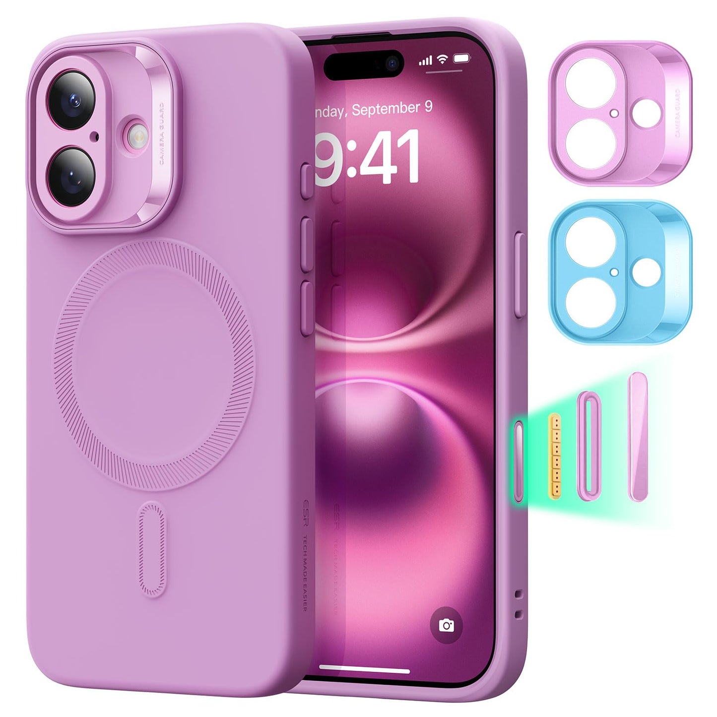 ESR for iPhone 16 Pro Max Case, Camera Control, Compatible with MagSafe, Shockproof Military-Grade Protection, Magnetic Phone Case for iPhone 16 Pro Max, Classic Hybrid Case (HaloLock), Clear
