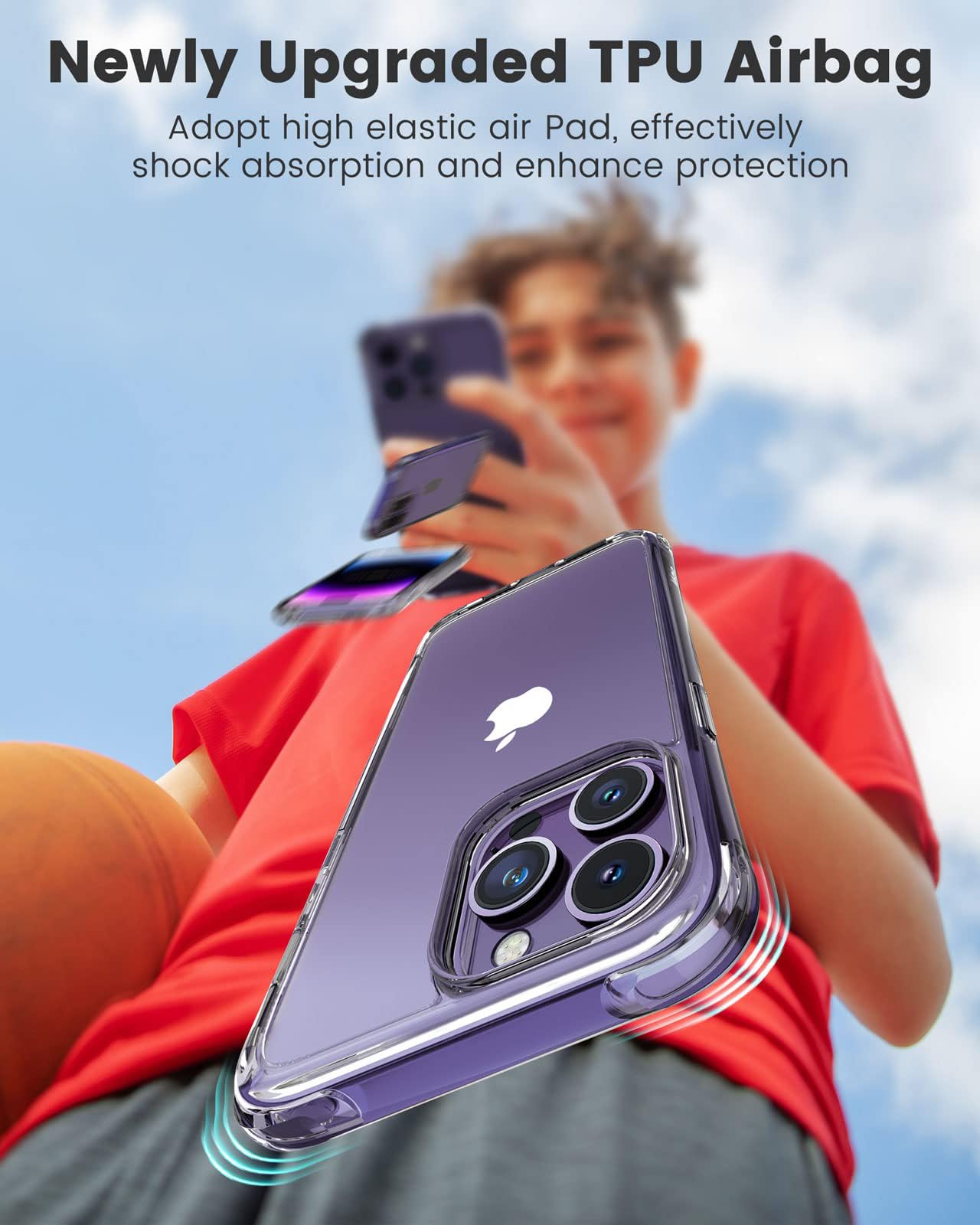 Mkeke for iPhone 16 Pro Max Case Clear [Not-Yellowing] [Military-Grade Drop Protection] Shockproof Protective Clear iPhone 16 Pro Max Case Phone Bumper case for Apple 6.9 inch 2024