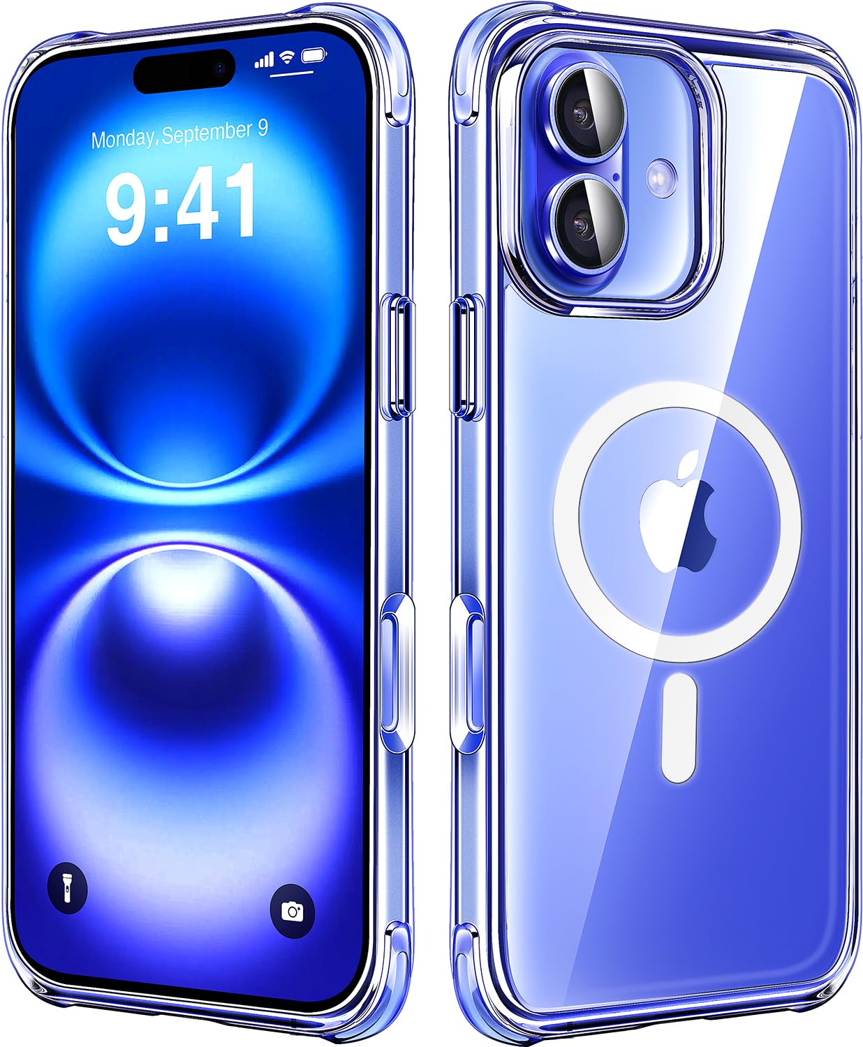 Mkeke for iPhone 16 Pro Max Case Clear [Not-Yellowing] [Military-Grade Drop Protection] Shockproof Protective Clear iPhone 16 Pro Max Case Phone Bumper case for Apple 6.9 inch 2024