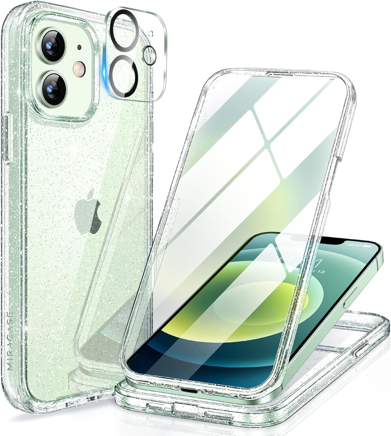 Miracase Magnetic for iPhone 16 Pro Max Case 6.9'' [Compatible with MagSafe] Full-Body Phone case with Built-in Glass Screen Protector& Camera Protector,Drop Proof 16 Pro Max Cover,Desert Brown