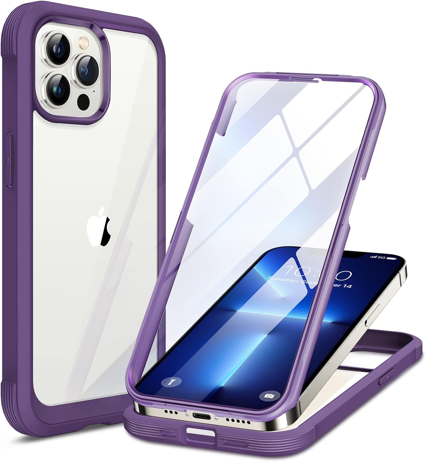 Miracase Magnetic for iPhone 16 Pro Max Case 6.9'' [Compatible with MagSafe] Full-Body Phone case with Built-in Glass Screen Protector& Camera Protector,Drop Proof 16 Pro Max Cover,Desert Brown