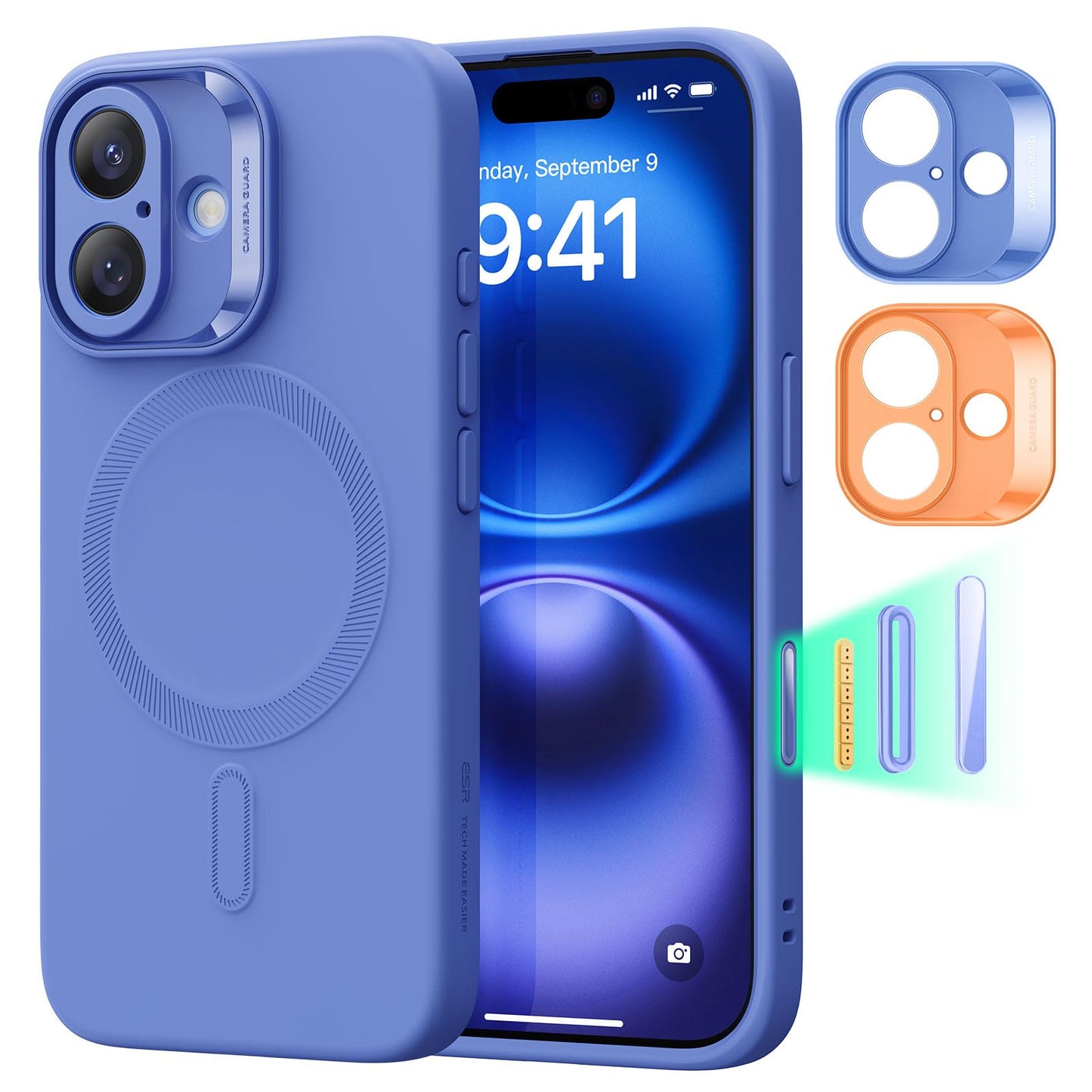 ESR for iPhone 16 Pro Max Case, Camera Control, Compatible with MagSafe, Shockproof Military-Grade Protection, Magnetic Phone Case for iPhone 16 Pro Max, Classic Hybrid Case (HaloLock), Clear
