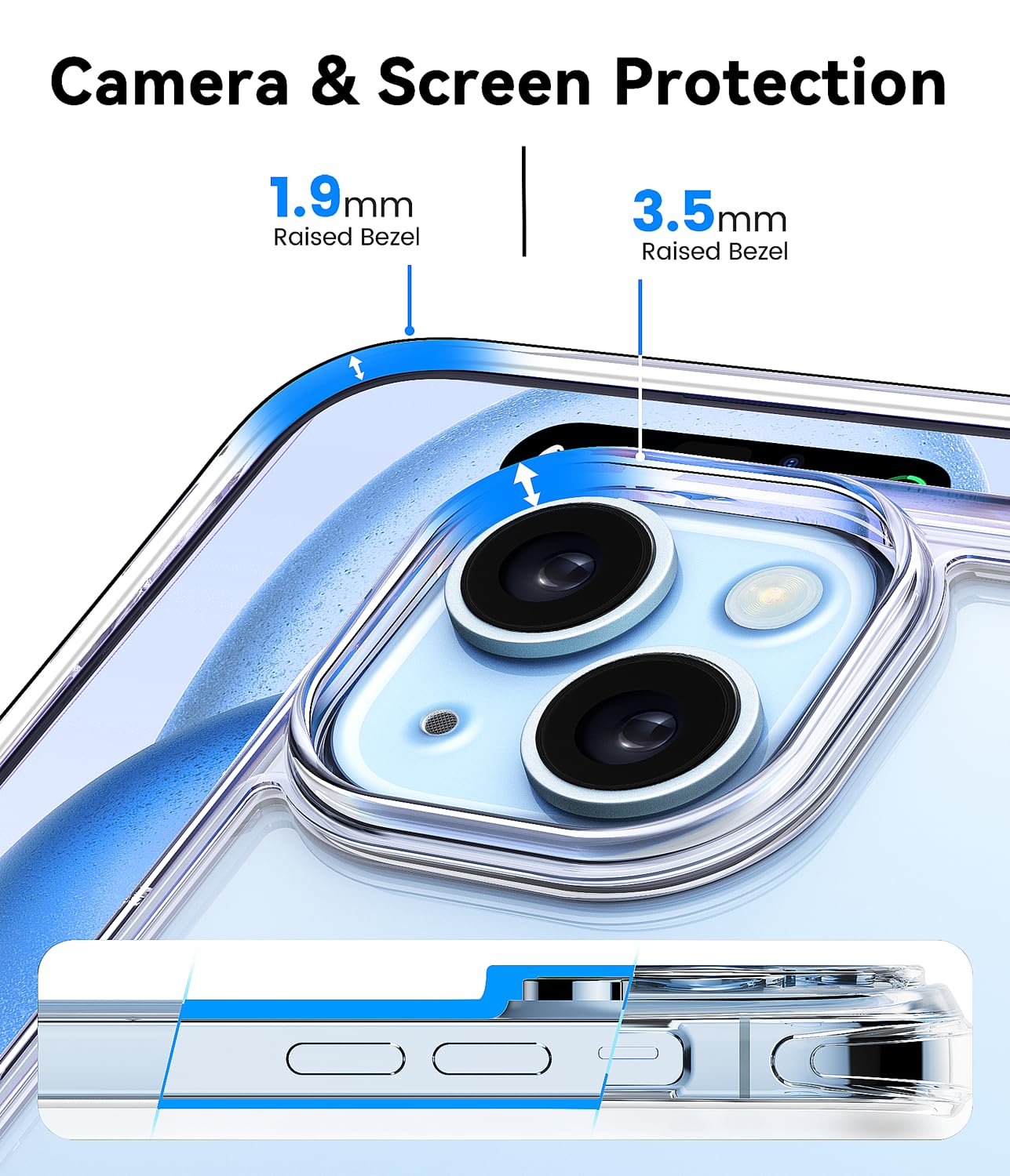 Mkeke for iPhone 16 Pro Max Case Clear [Not-Yellowing] [Military-Grade Drop Protection] Shockproof Protective Clear iPhone 16 Pro Max Case Phone Bumper case for Apple 6.9 inch 2024