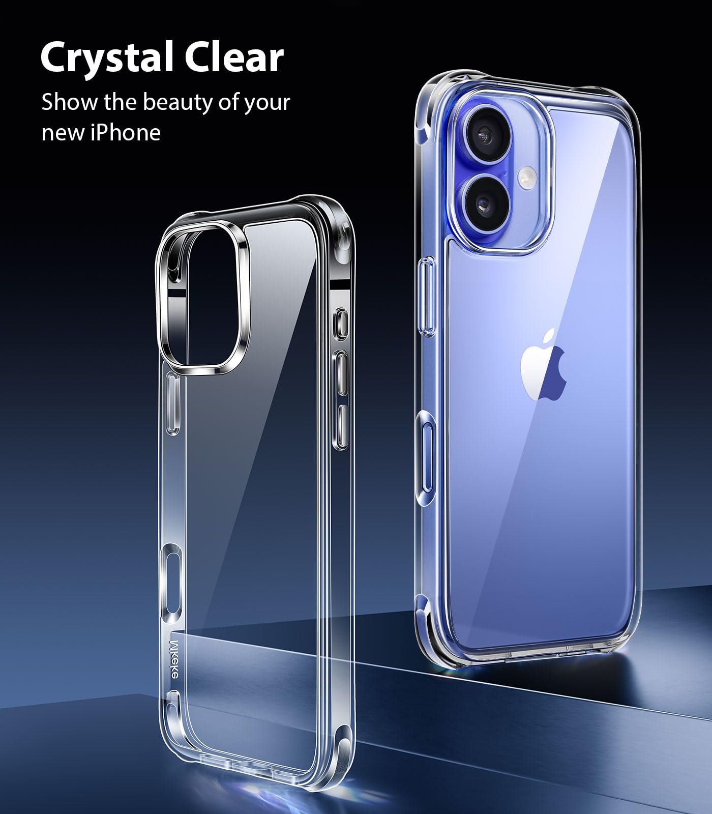 Mkeke for iPhone 16 Pro Max Case Clear [Not-Yellowing] [Military-Grade Drop Protection] Shockproof Protective Clear iPhone 16 Pro Max Case Phone Bumper case for Apple 6.9 inch 2024