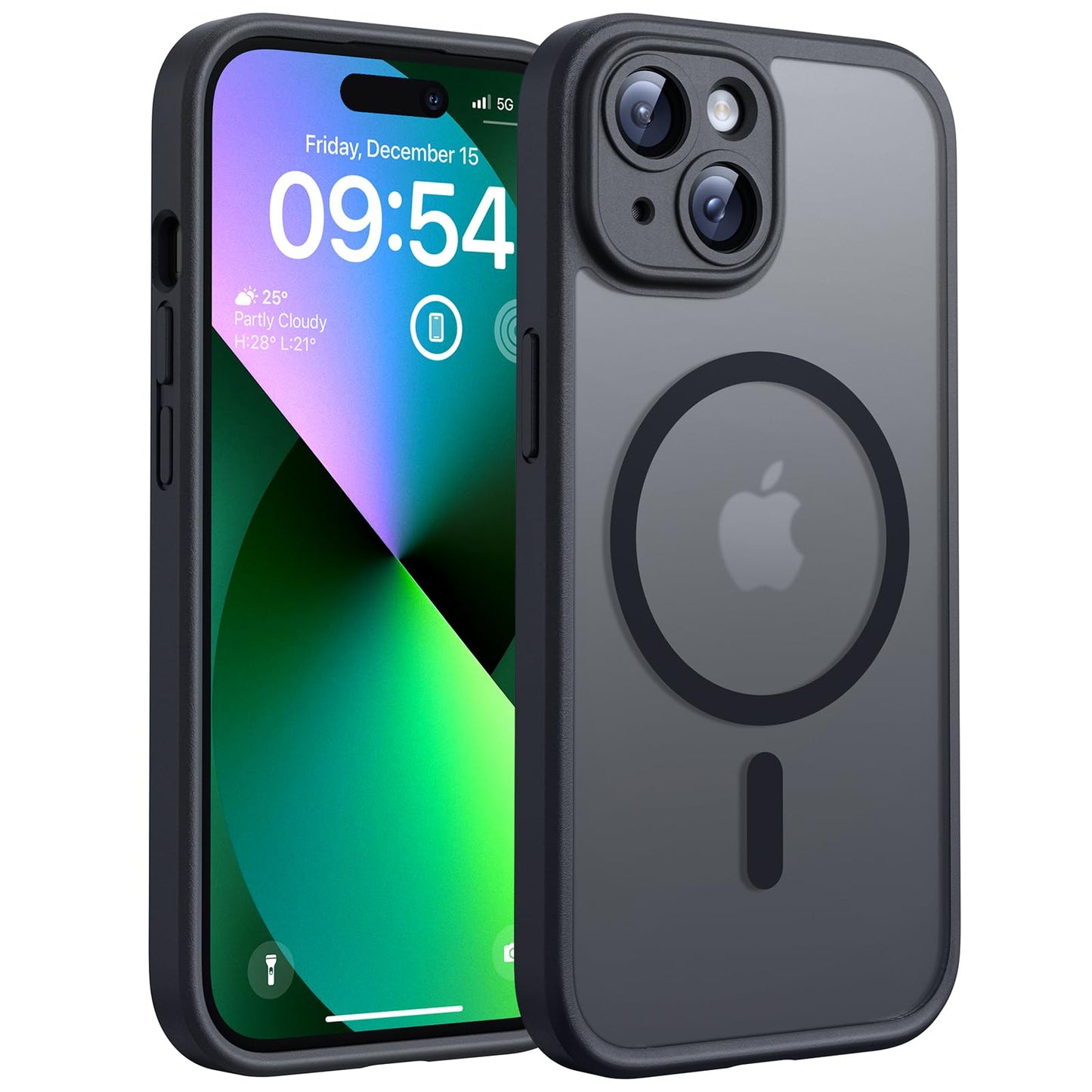 TOCOL for iPhone 16 Pro Max Case, Compatible with Magsafe, Full Camera Protection, Drop Protection, Magnetic Translucent Matte Back Bumper Phone Case for 16 Pro Max 6.9-Inch (Black)