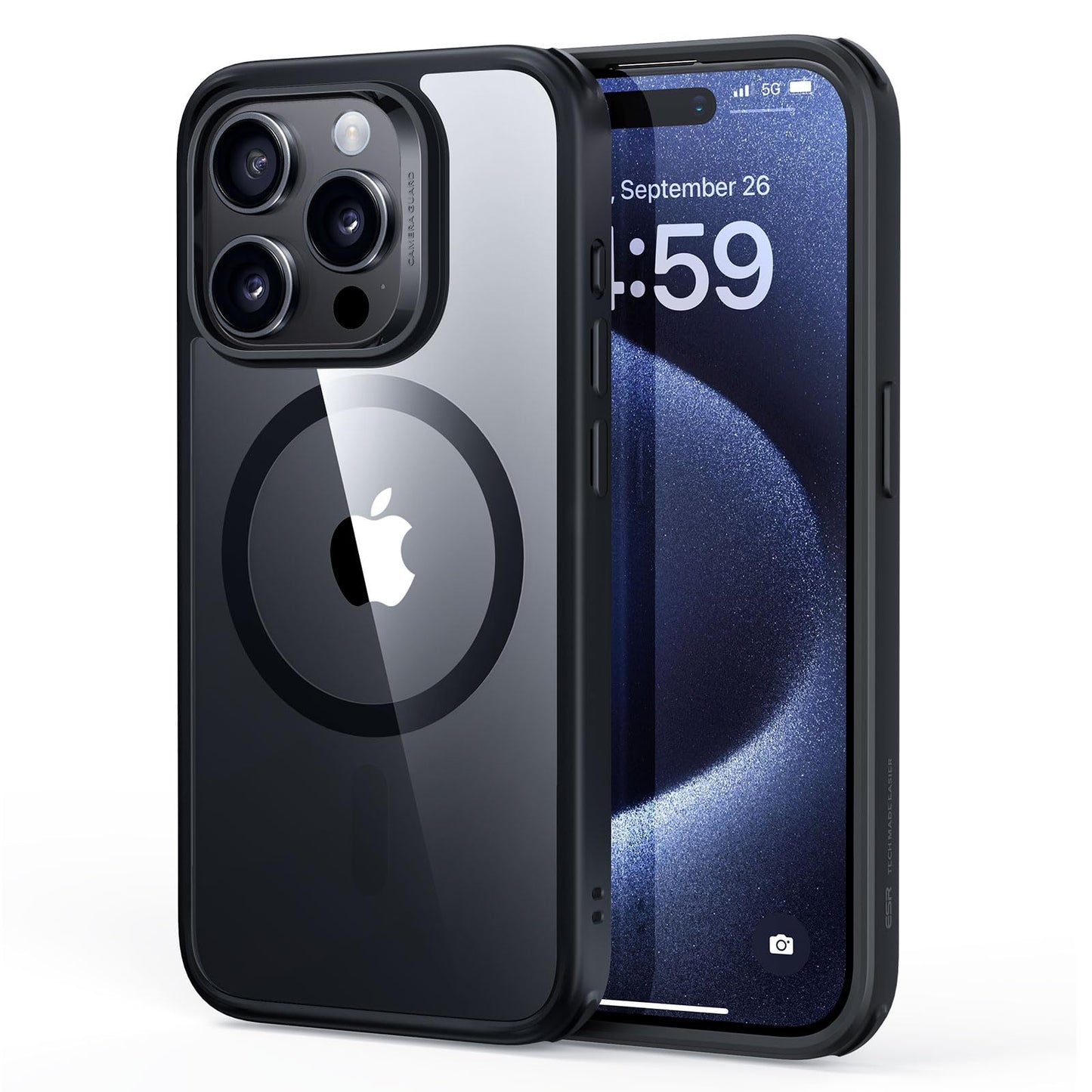ESR for iPhone 16 Pro Max Case, Camera Control, Compatible with MagSafe, Shockproof Military-Grade Protection, Magnetic Phone Case for iPhone 16 Pro Max, Classic Hybrid Case (HaloLock), Clear