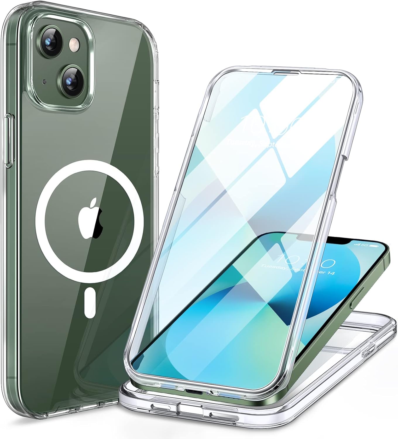 Miracase Magnetic for iPhone 16 Pro Max Case 6.9'' [Compatible with MagSafe] Full-Body Phone case with Built-in Glass Screen Protector& Camera Protector,Drop Proof 16 Pro Max Cover,Desert Brown