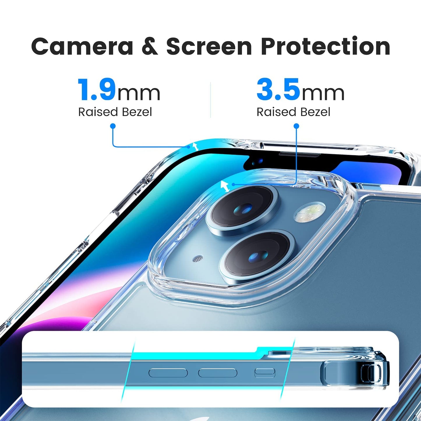 Mkeke for iPhone 16 Pro Max Case Clear [Not-Yellowing] [Military-Grade Drop Protection] Shockproof Protective Clear iPhone 16 Pro Max Case Phone Bumper case for Apple 6.9 inch 2024
