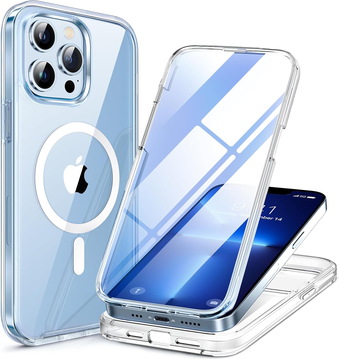 Miracase Magnetic for iPhone 16 Pro Max Case 6.9'' [Compatible with MagSafe] Full-Body Phone case with Built-in Glass Screen Protector& Camera Protector,Drop Proof 16 Pro Max Cover,Desert Brown