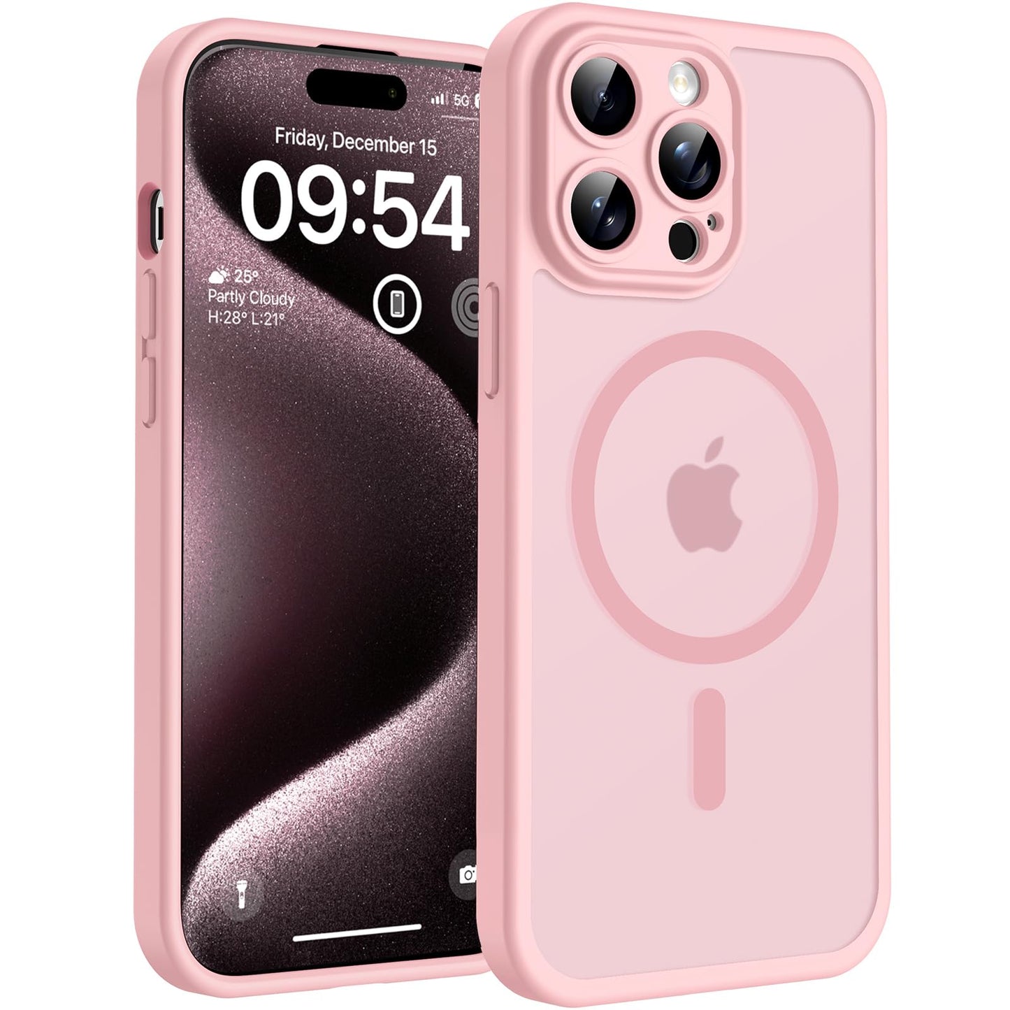 TOCOL for iPhone 16 Pro Max Case, Compatible with Magsafe, Full Camera Protection, Drop Protection, Magnetic Translucent Matte Back Bumper Phone Case for 16 Pro Max 6.9-Inch (Black)