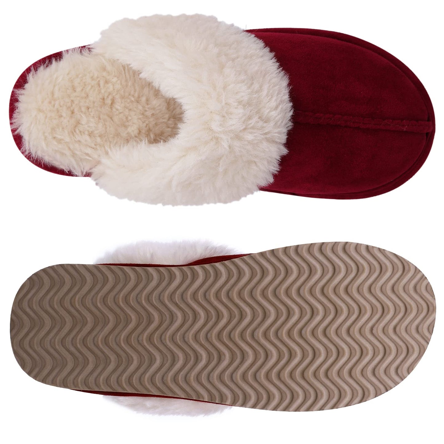 Litfun Women's Fuzzy Memory Foam Slippers Fluffy Winter House Shoes Indoor and Outdoor
