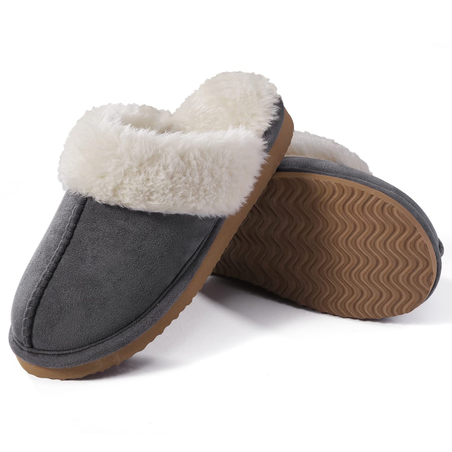 Litfun Women's Fuzzy Memory Foam Slippers Fluffy Winter House Shoes Indoor and Outdoor
