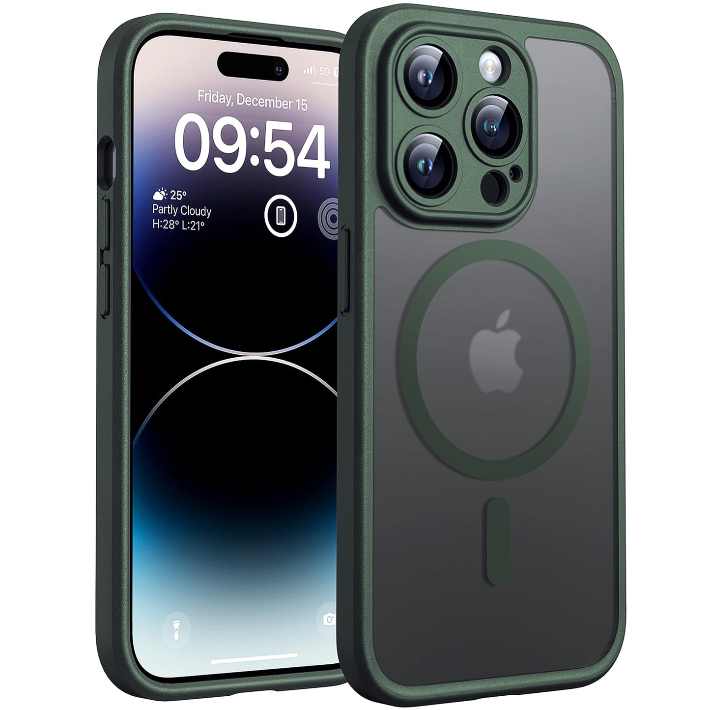 TOCOL for iPhone 16 Pro Max Case, Compatible with Magsafe, Full Camera Protection, Drop Protection, Magnetic Translucent Matte Back Bumper Phone Case for 16 Pro Max 6.9-Inch (Black)