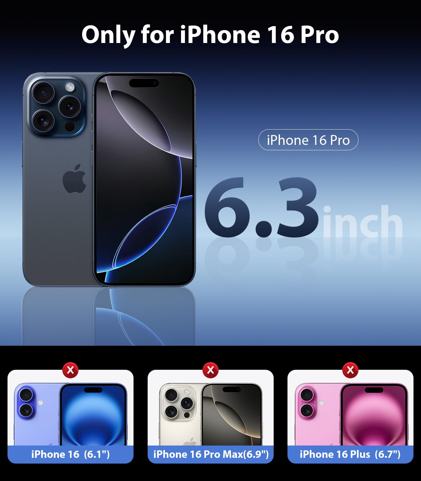 Mkeke for iPhone 16 Pro Max Case Clear [Not-Yellowing] [Military-Grade Drop Protection] Shockproof Protective Clear iPhone 16 Pro Max Case Phone Bumper case for Apple 6.9 inch 2024