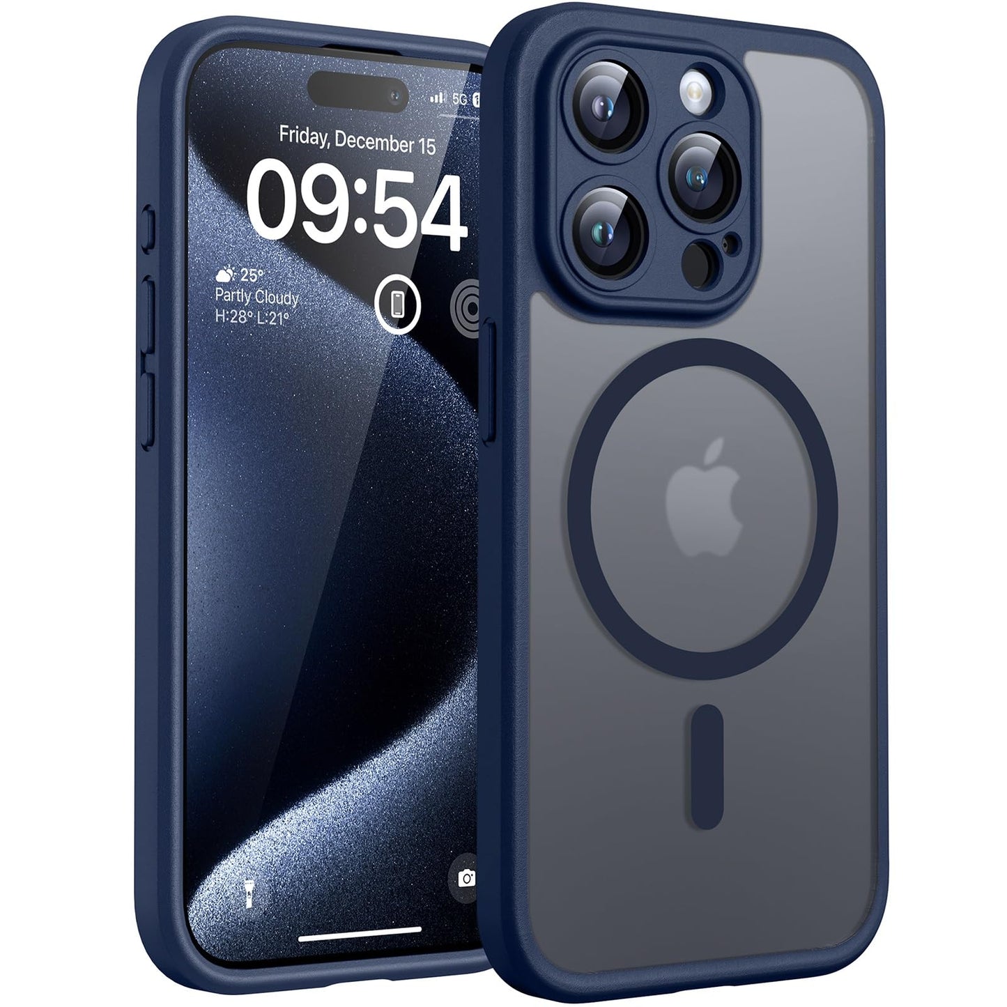 TOCOL for iPhone 16 Pro Max Case, Compatible with Magsafe, Full Camera Protection, Drop Protection, Magnetic Translucent Matte Back Bumper Phone Case for 16 Pro Max 6.9-Inch (Black)