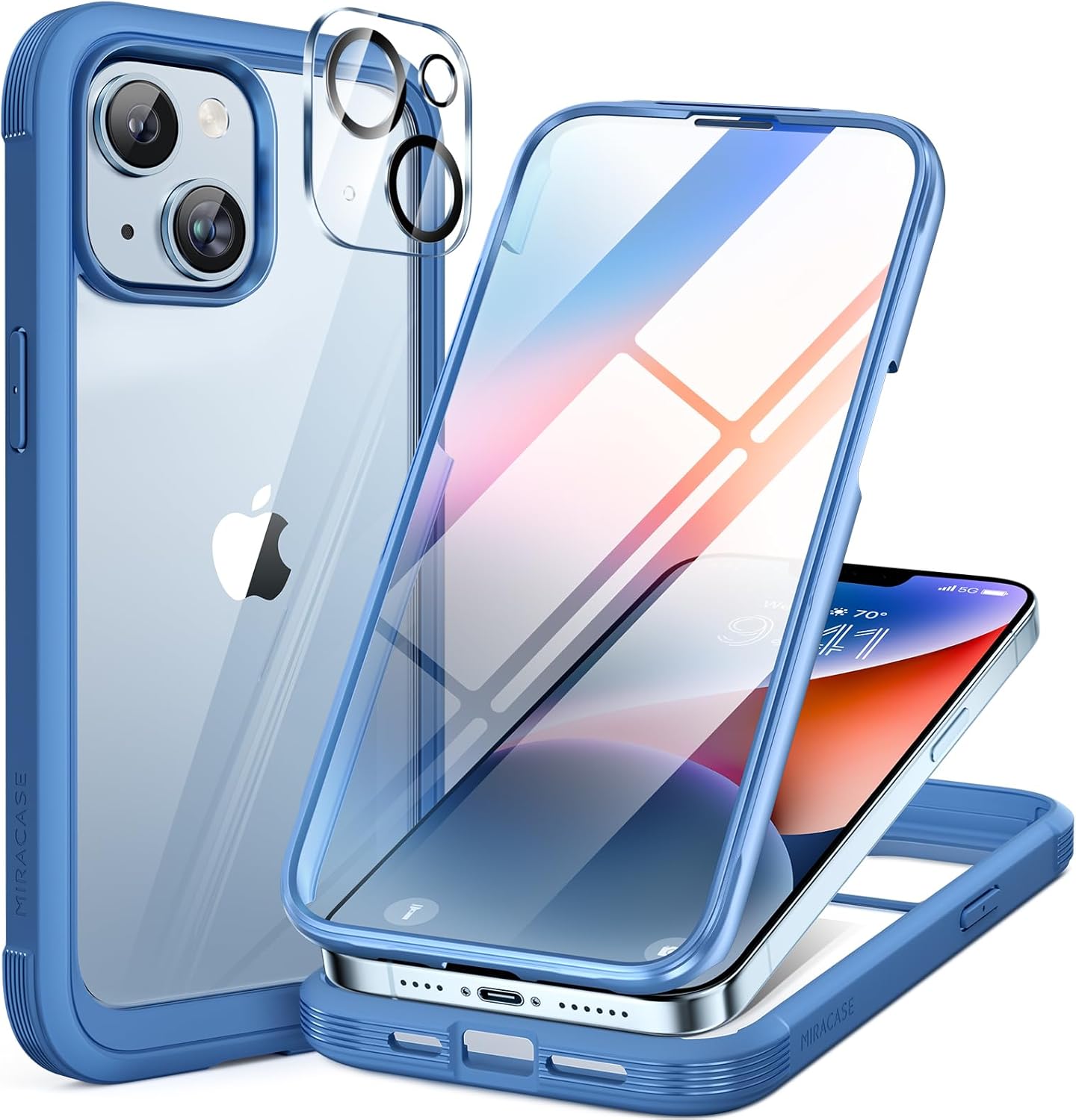 Miracase Magnetic for iPhone 16 Pro Max Case 6.9'' [Compatible with MagSafe] Full-Body Phone case with Built-in Glass Screen Protector& Camera Protector,Drop Proof 16 Pro Max Cover,Desert Brown