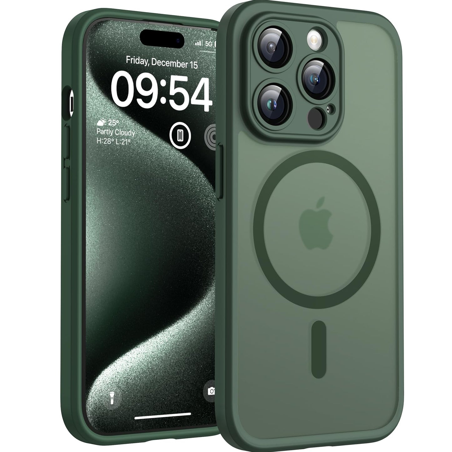 TOCOL for iPhone 16 Pro Max Case, Compatible with Magsafe, Full Camera Protection, Drop Protection, Magnetic Translucent Matte Back Bumper Phone Case for 16 Pro Max 6.9-Inch (Black)