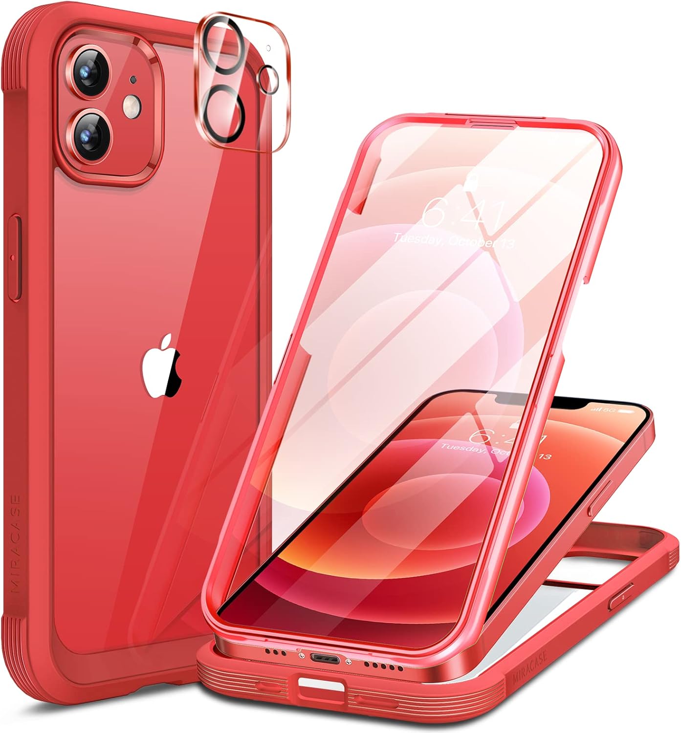 Miracase Magnetic for iPhone 16 Pro Max Case 6.9'' [Compatible with MagSafe] Full-Body Phone case with Built-in Glass Screen Protector& Camera Protector,Drop Proof 16 Pro Max Cover,Desert Brown