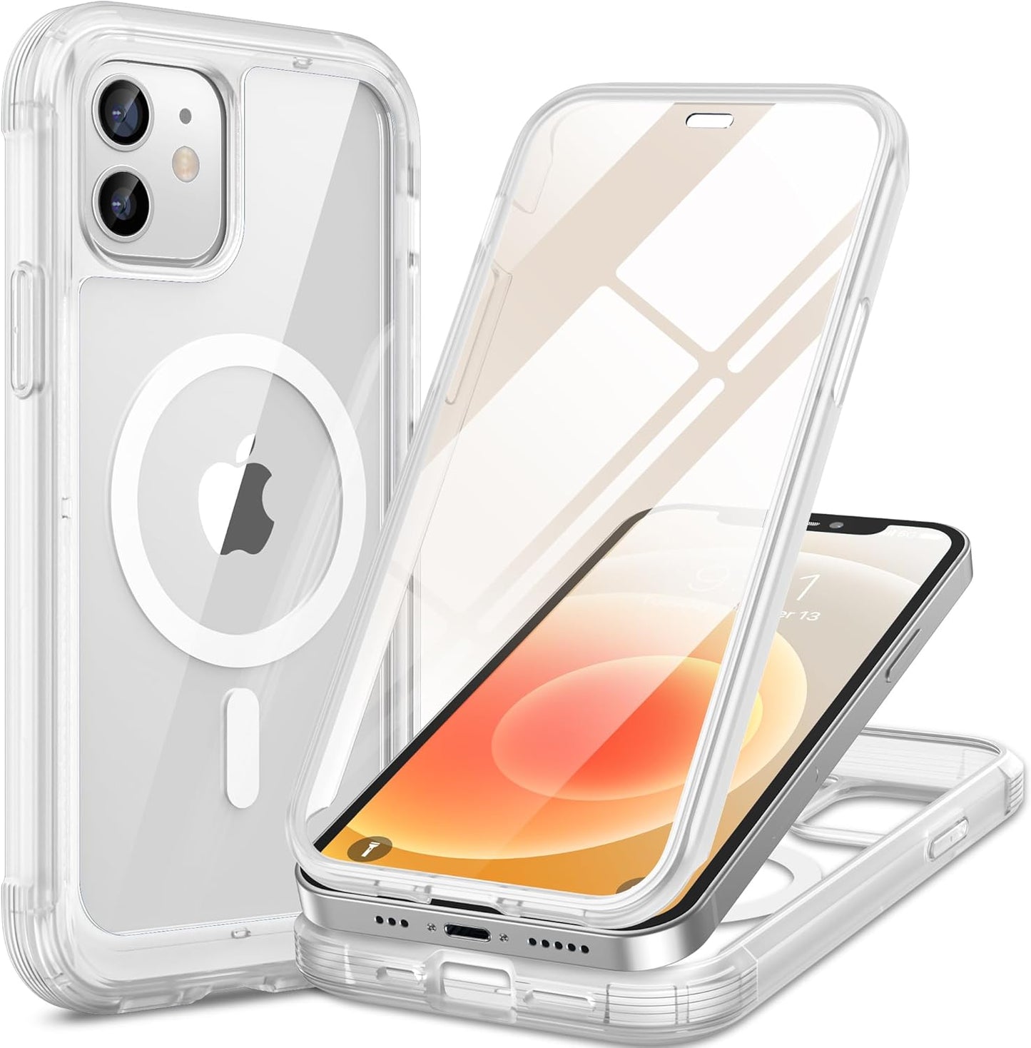 Miracase Magnetic for iPhone 16 Pro Max Case 6.9'' [Compatible with MagSafe] Full-Body Phone case with Built-in Glass Screen Protector& Camera Protector,Drop Proof 16 Pro Max Cover,Desert Brown