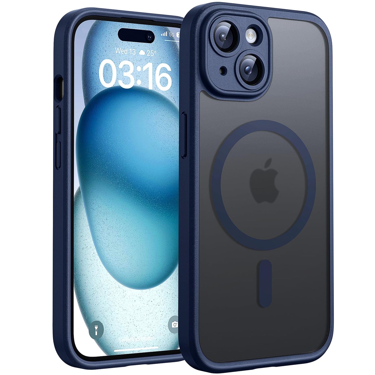 TOCOL for iPhone 16 Pro Max Case, Compatible with Magsafe, Full Camera Protection, Drop Protection, Magnetic Translucent Matte Back Bumper Phone Case for 16 Pro Max 6.9-Inch (Black)