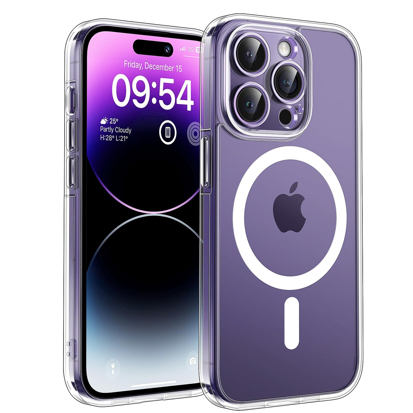 TOCOL for iPhone 16 Pro Max Case, Compatible with Magsafe, Full Camera Protection, Drop Protection, Magnetic Translucent Matte Back Bumper Phone Case for 16 Pro Max 6.9-Inch (Black)