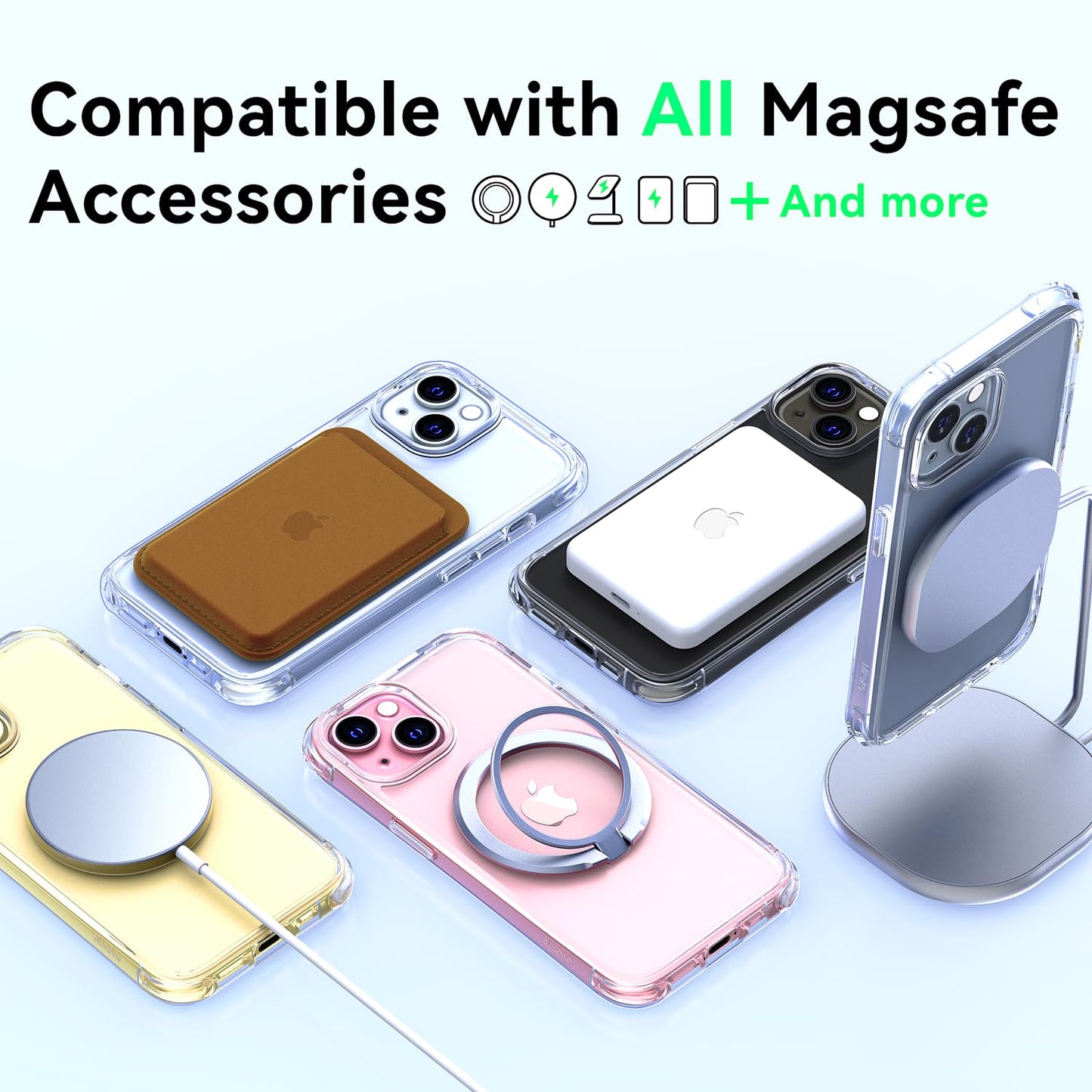 Mkeke for iPhone 16 Pro Max Case Clear [Not-Yellowing] [Military-Grade Drop Protection] Shockproof Protective Clear iPhone 16 Pro Max Case Phone Bumper case for Apple 6.9 inch 2024