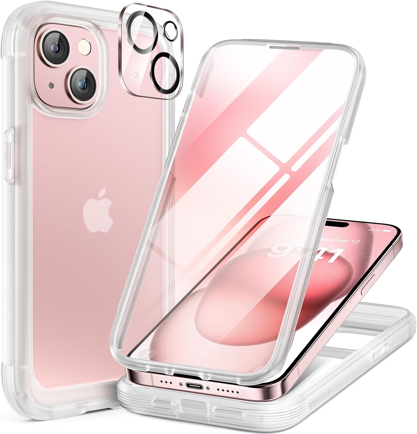 Miracase Magnetic for iPhone 16 Pro Max Case 6.9'' [Compatible with MagSafe] Full-Body Phone case with Built-in Glass Screen Protector& Camera Protector,Drop Proof 16 Pro Max Cover,Desert Brown