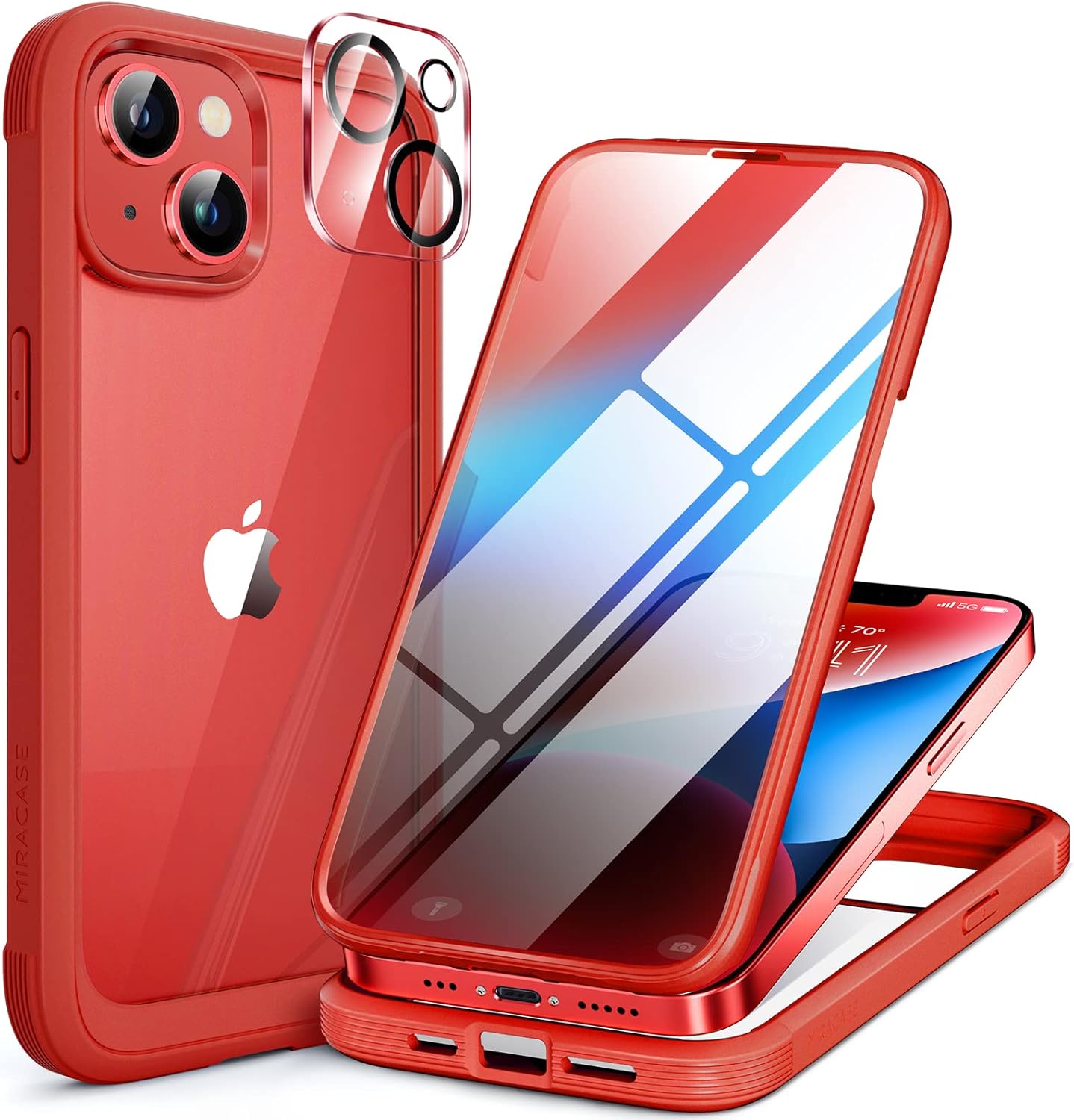 Miracase Magnetic for iPhone 16 Pro Max Case 6.9'' [Compatible with MagSafe] Full-Body Phone case with Built-in Glass Screen Protector& Camera Protector,Drop Proof 16 Pro Max Cover,Desert Brown