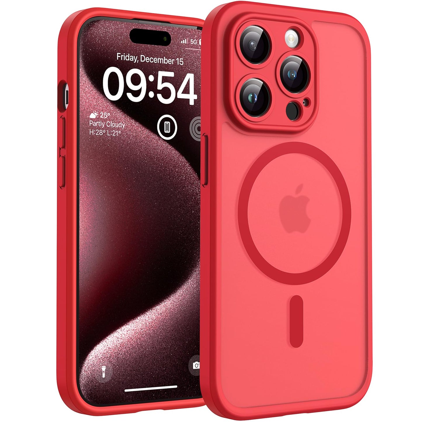 TOCOL for iPhone 16 Pro Max Case, Compatible with Magsafe, Full Camera Protection, Drop Protection, Magnetic Translucent Matte Back Bumper Phone Case for 16 Pro Max 6.9-Inch (Black)