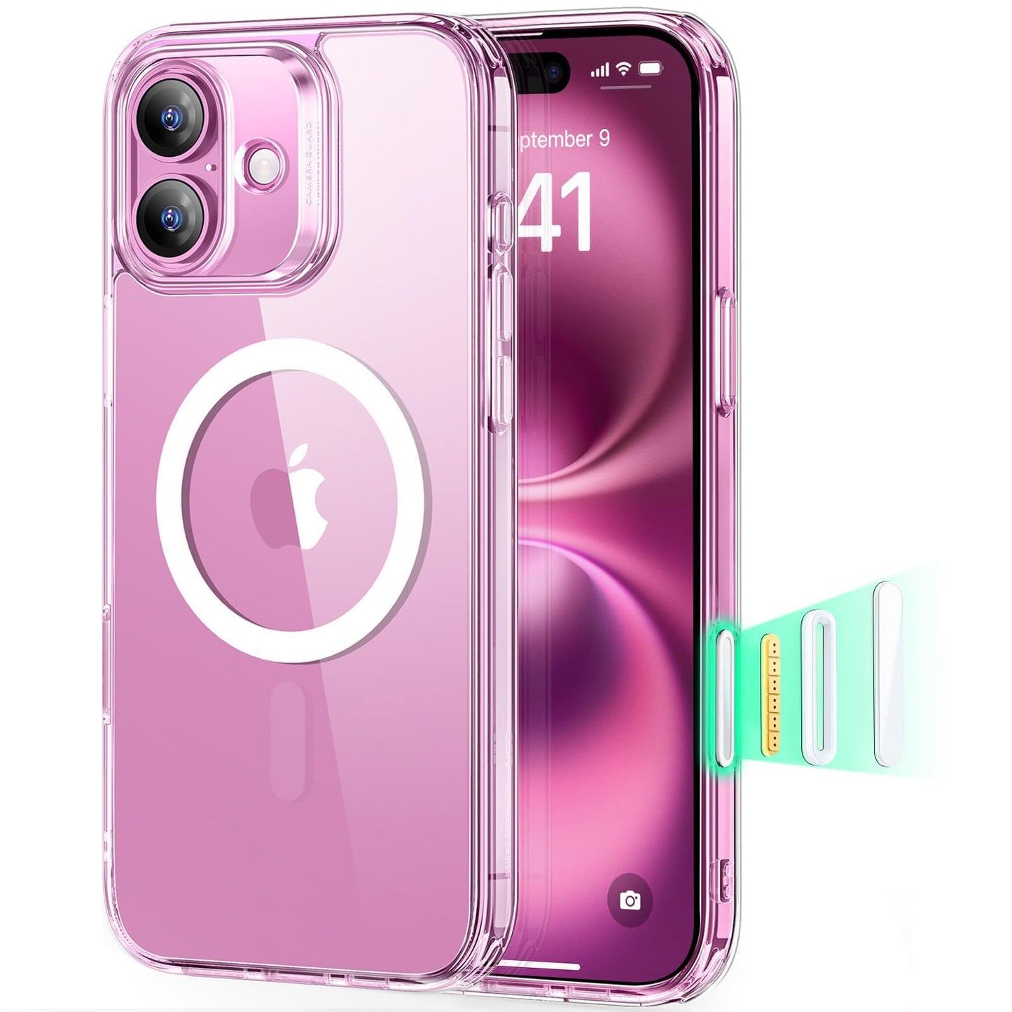 ESR for iPhone 16 Pro Max Case, Camera Control, Compatible with MagSafe, Shockproof Military-Grade Protection, Magnetic Phone Case for iPhone 16 Pro Max, Classic Hybrid Case (HaloLock), Clear
